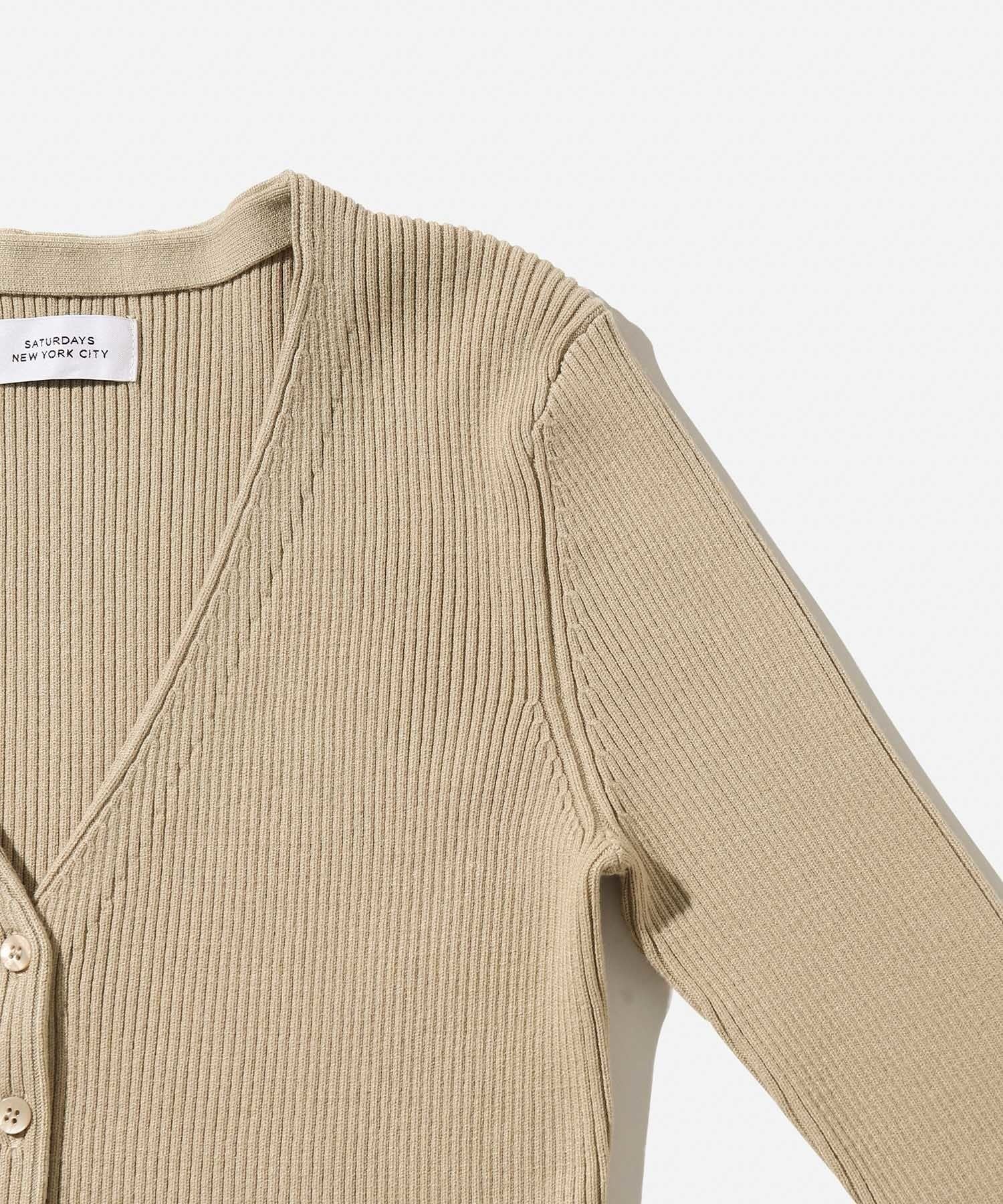 カーディガン Lindsey Rib Knit Cardigan レディース Lindsey Rib Knit Cardigan | Saturdays NYC Japan