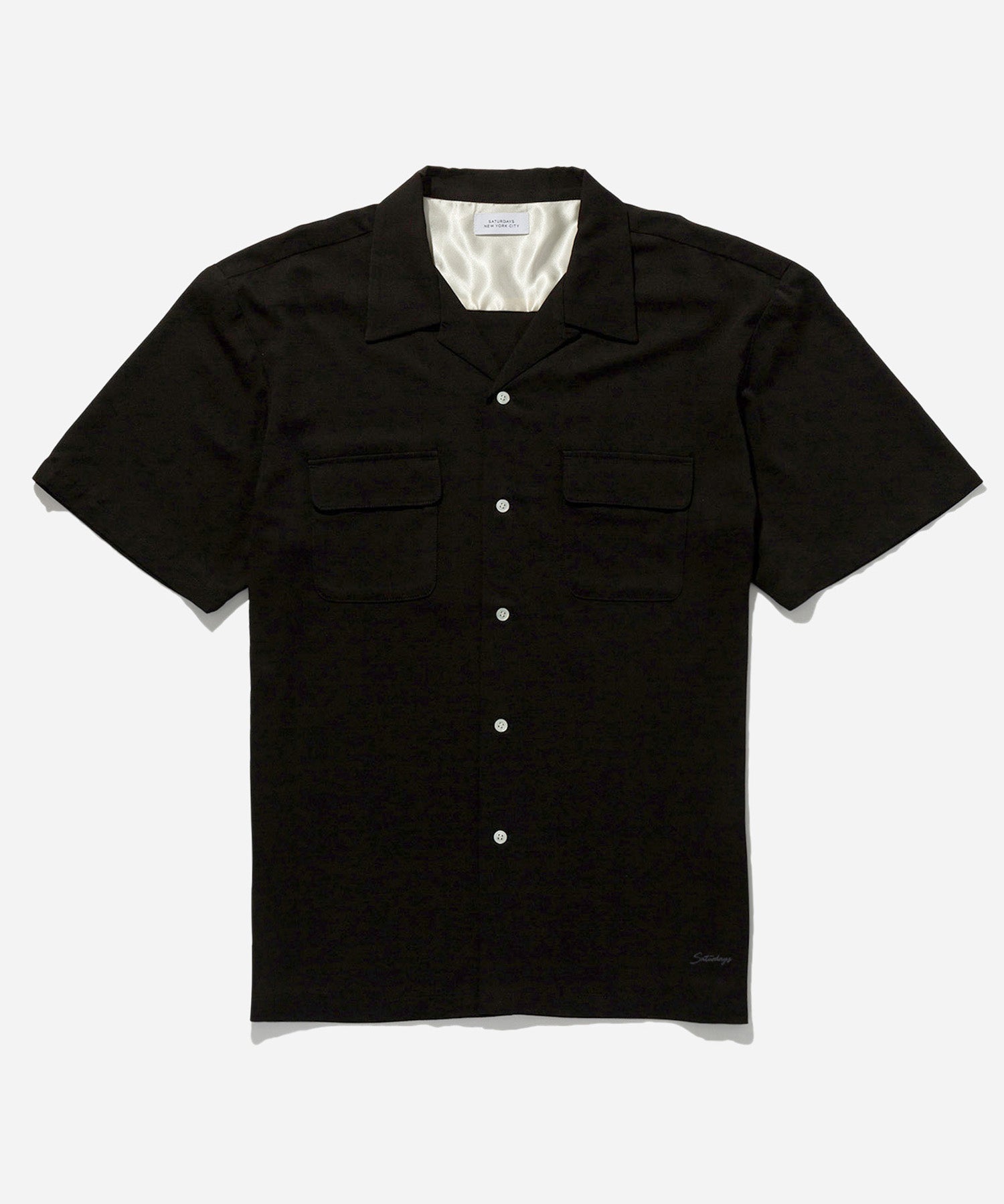 Solid Rayon Open Collar S/S Shirt | Saturdays NYC Japan