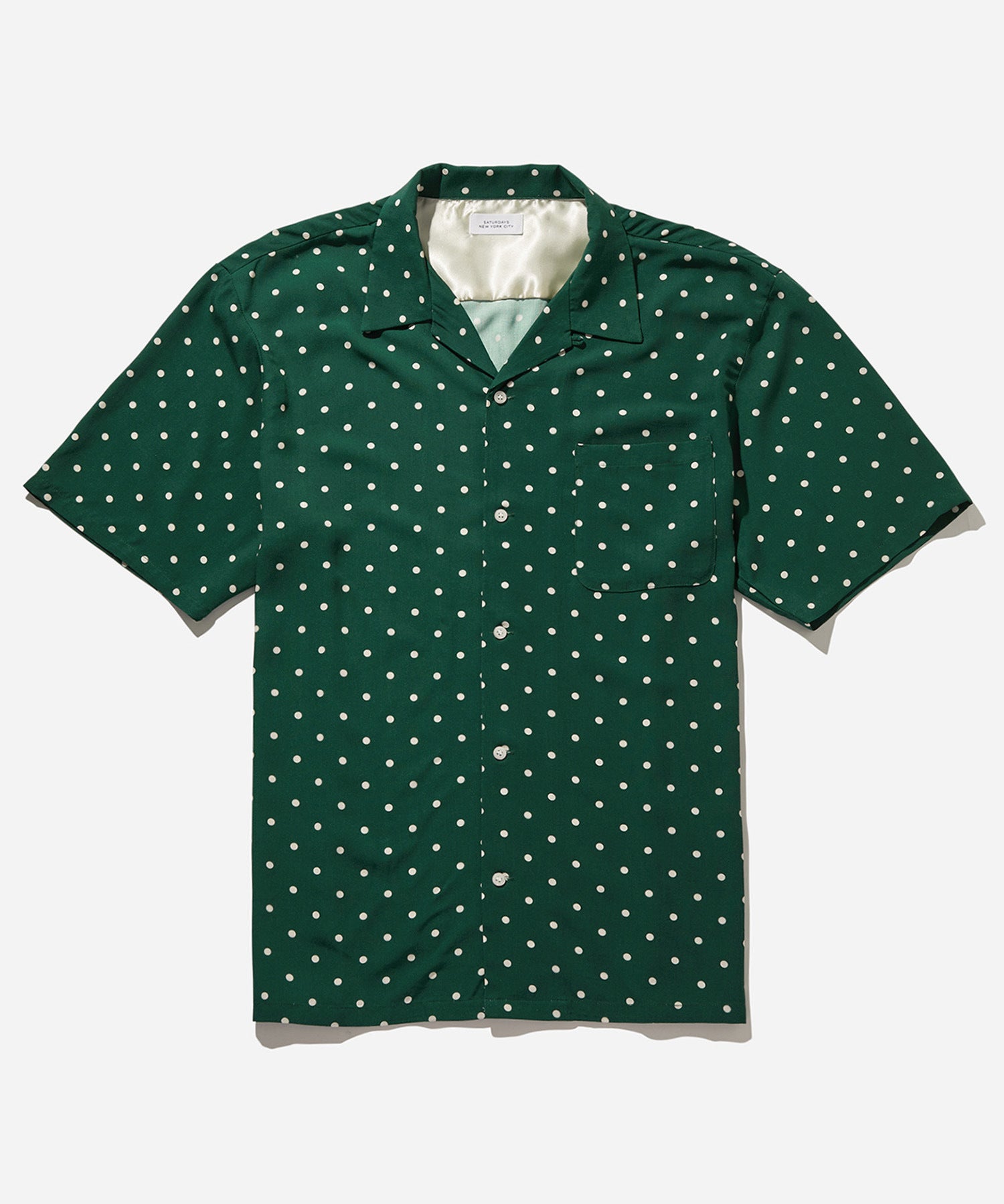 Dot Open Collar S/S Shirt