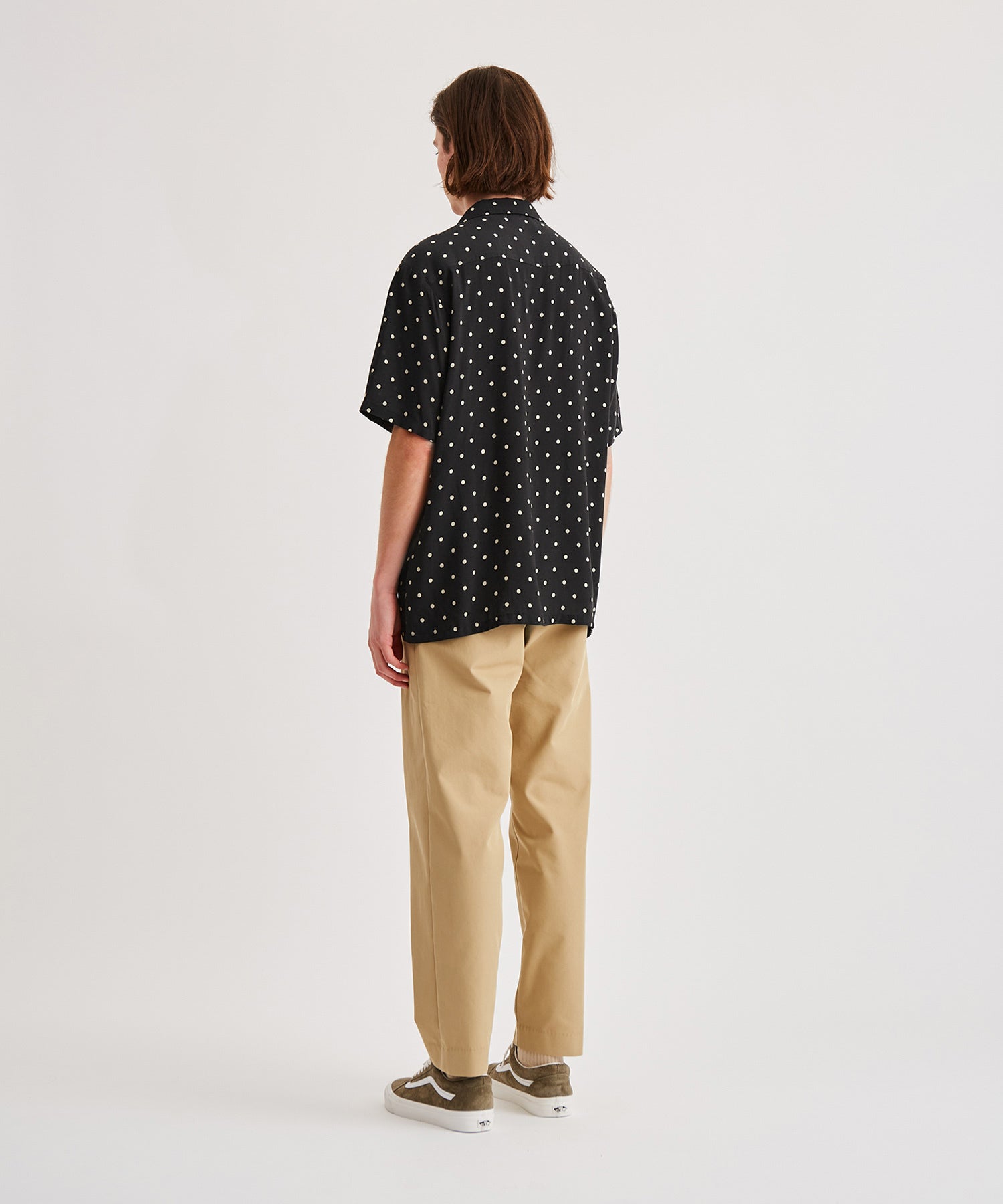 Dot Open Collar S/S Shirt