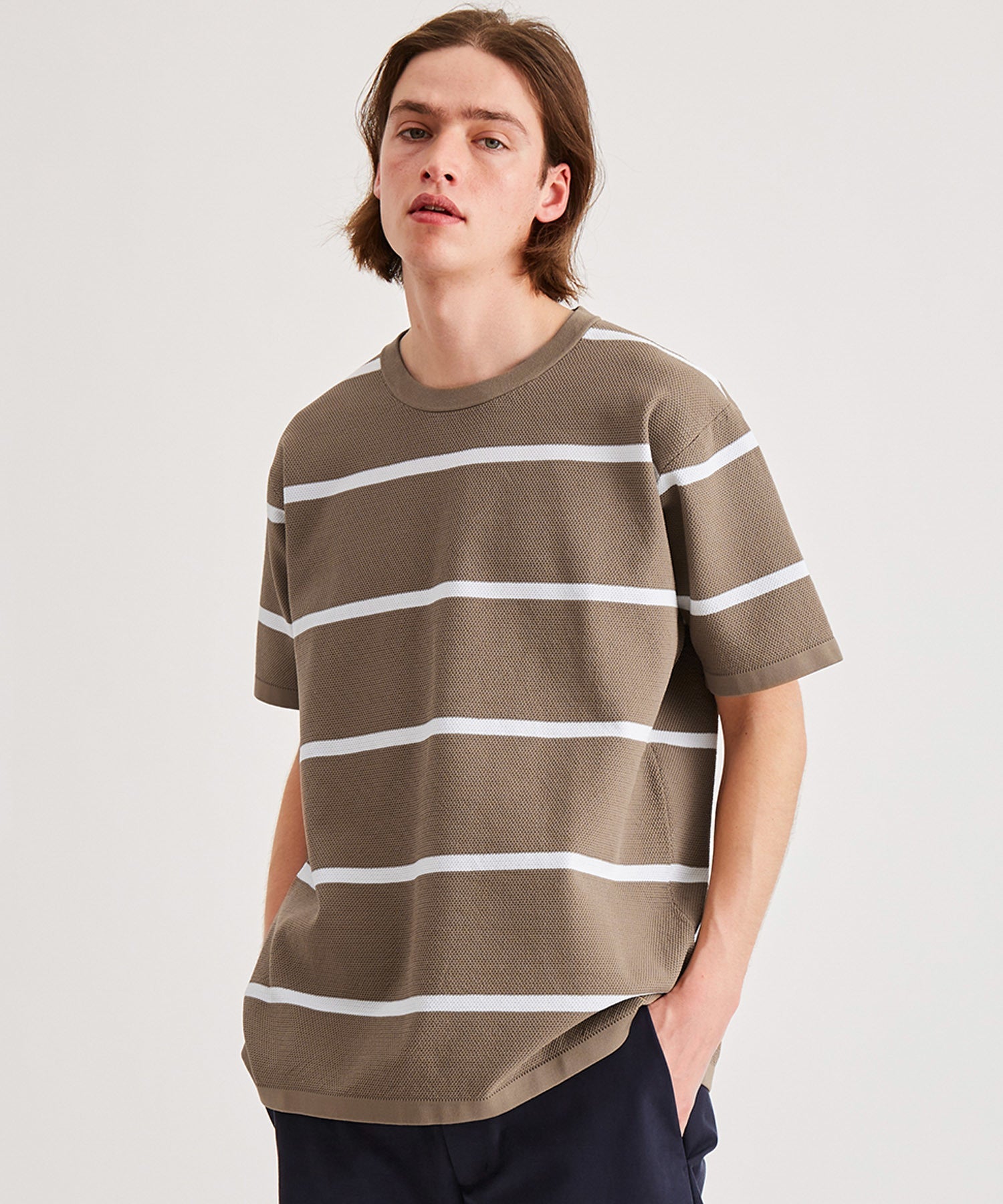 Knit Border S/S Tee