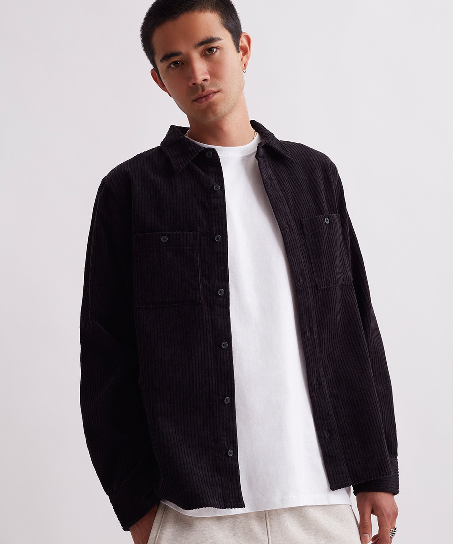 Nolan Wide Wale Cord Long Sleeve Shirt