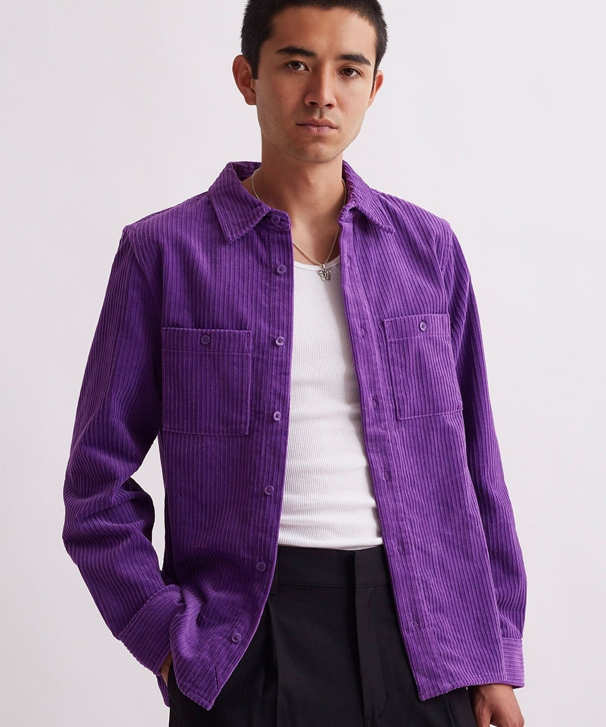 NOLAN WIDE WALE CORD LONG SLEEVE SHIRT