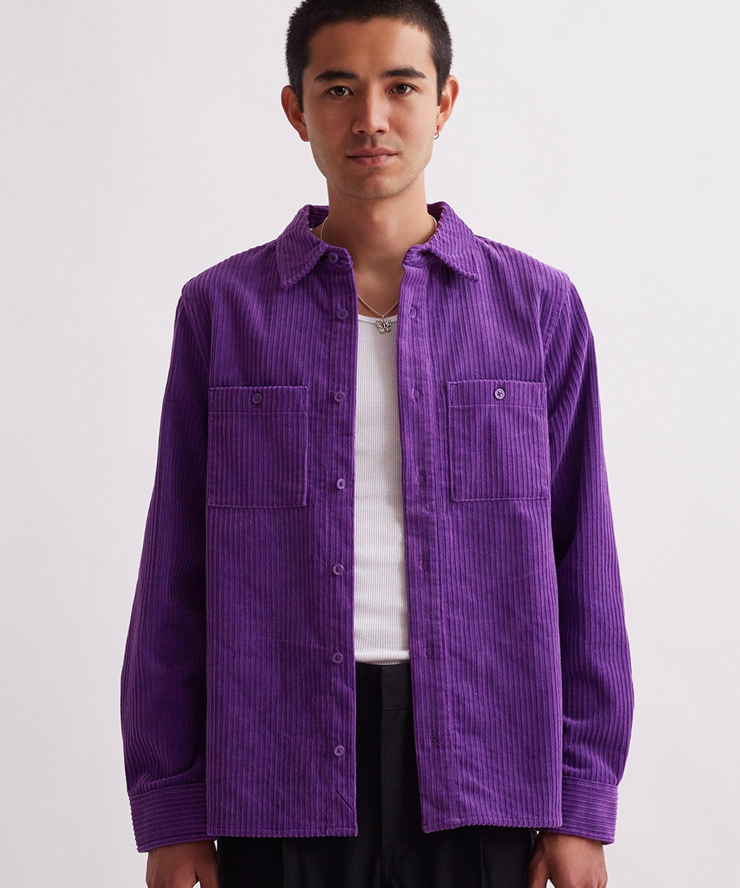 Nolan Wide Wale Cord Long Sleeve Shirt