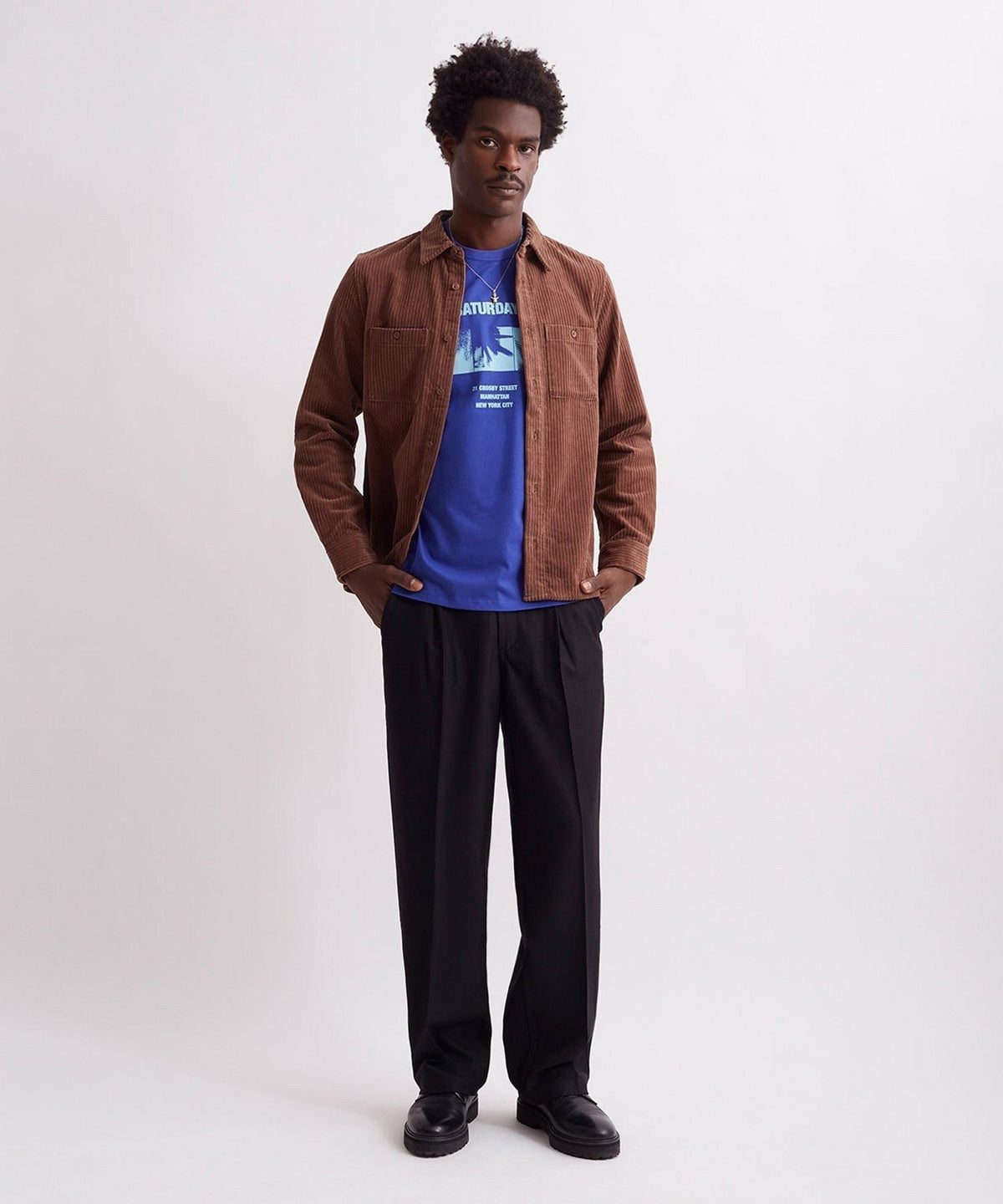 NOLAN WIDE WALE CORD LONG SLEEVE SHIRT