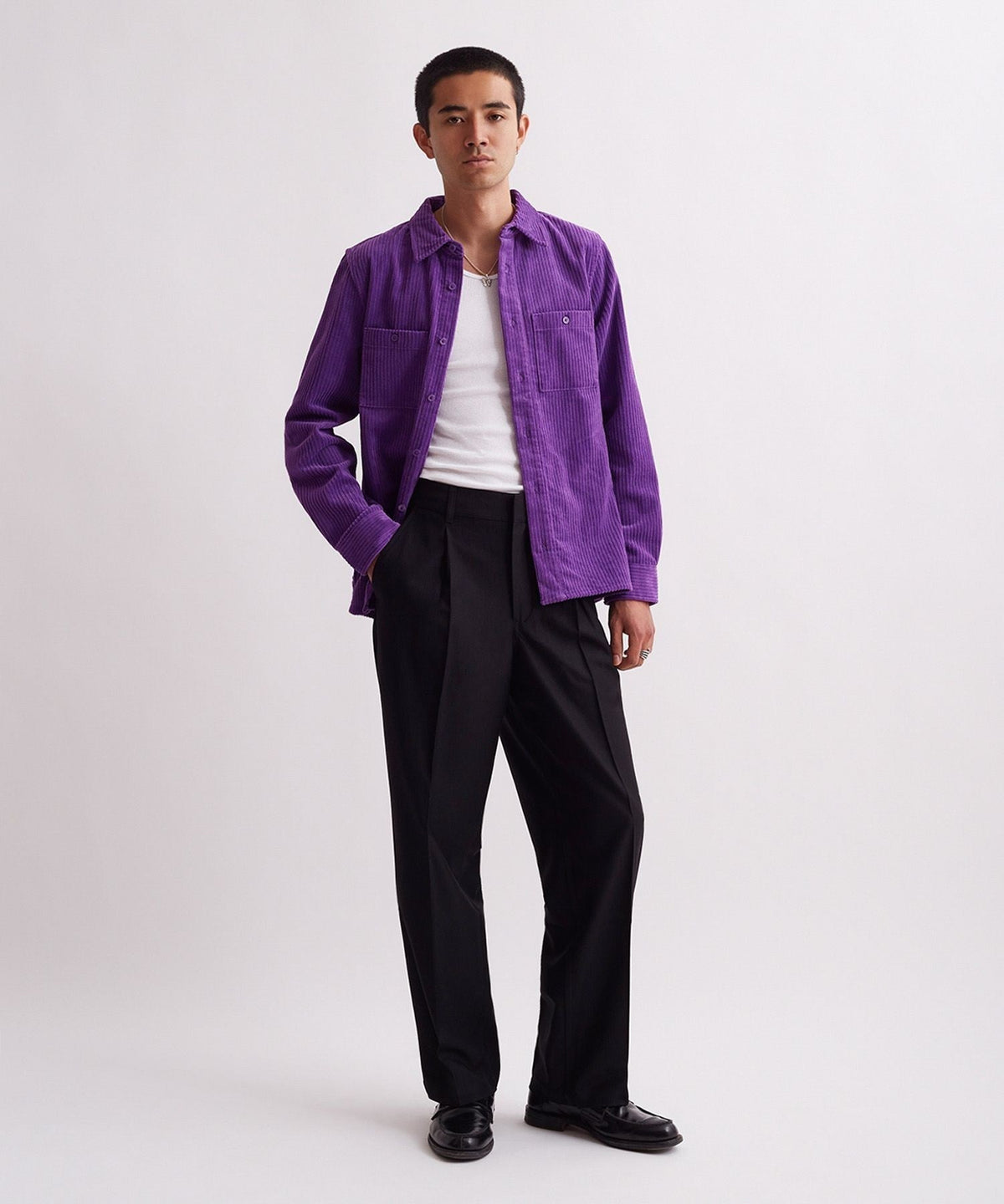 NOLAN WIDE WALE CORD LONG SLEEVE SHIRT