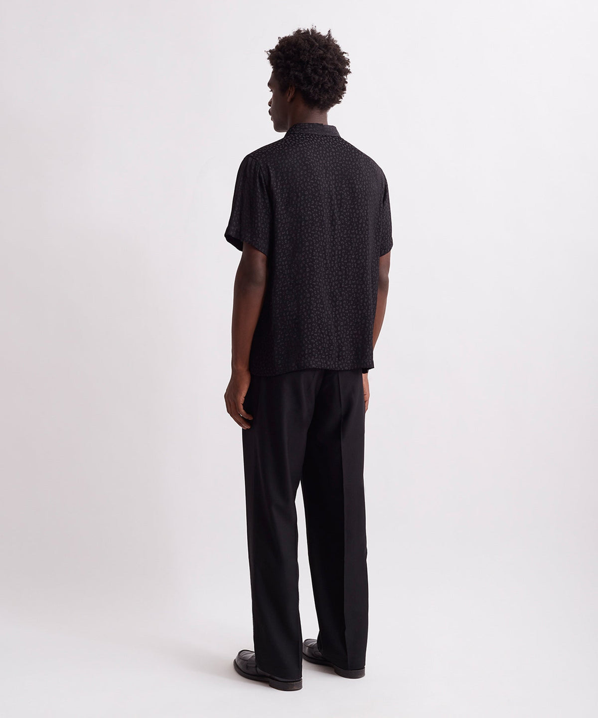 Bruce Leopard Jacquard Short Sleeve Shirt
