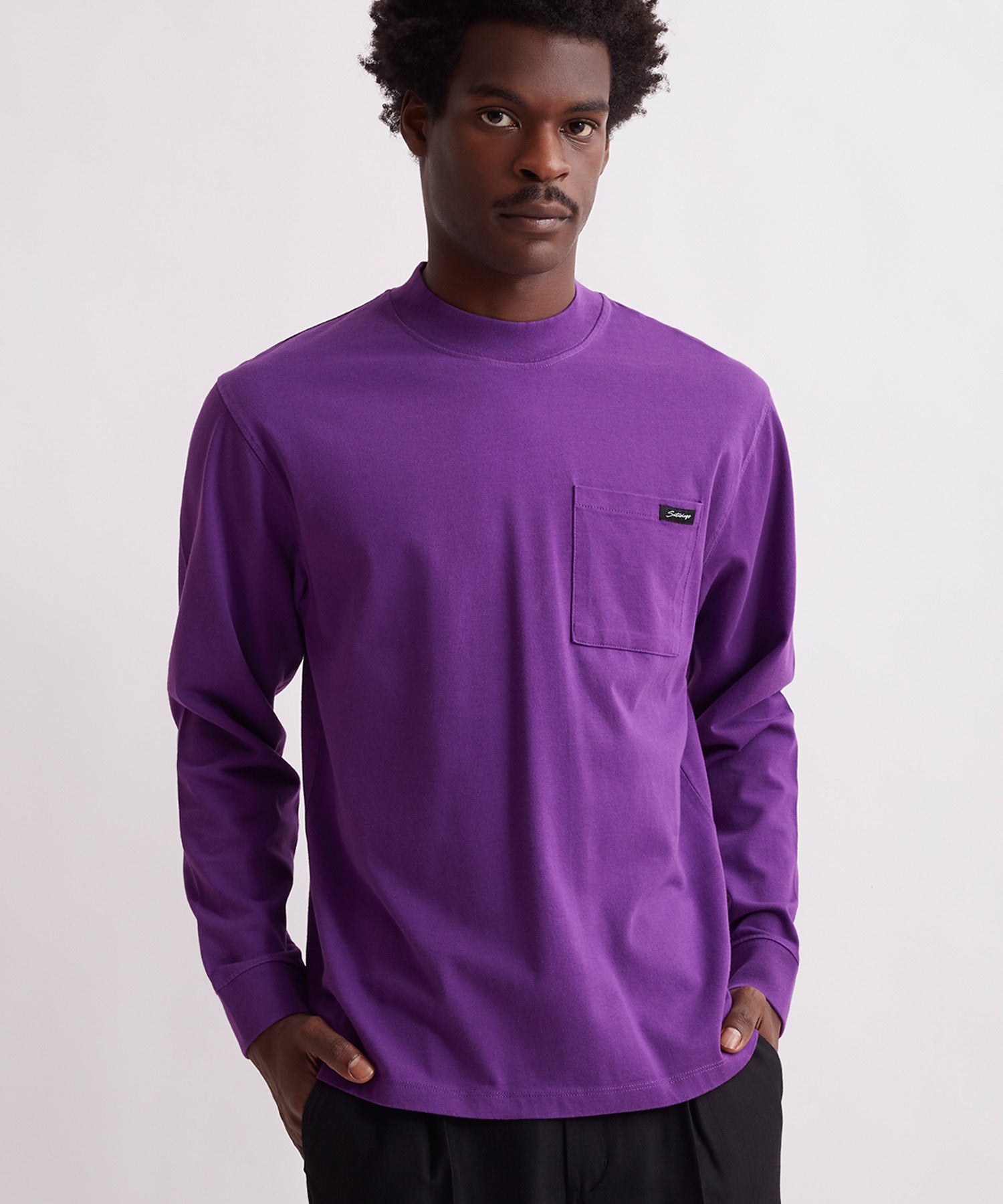 Dekalb Heavyweight Mockneck Long Sleeve Tee | Saturdays NYC Japan