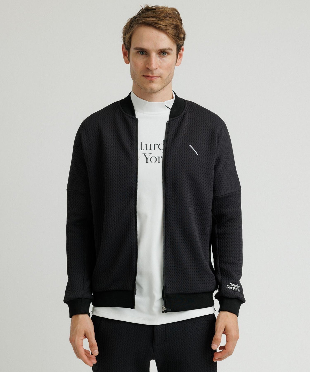 Quilt Jacquard Full Zip Jacket
