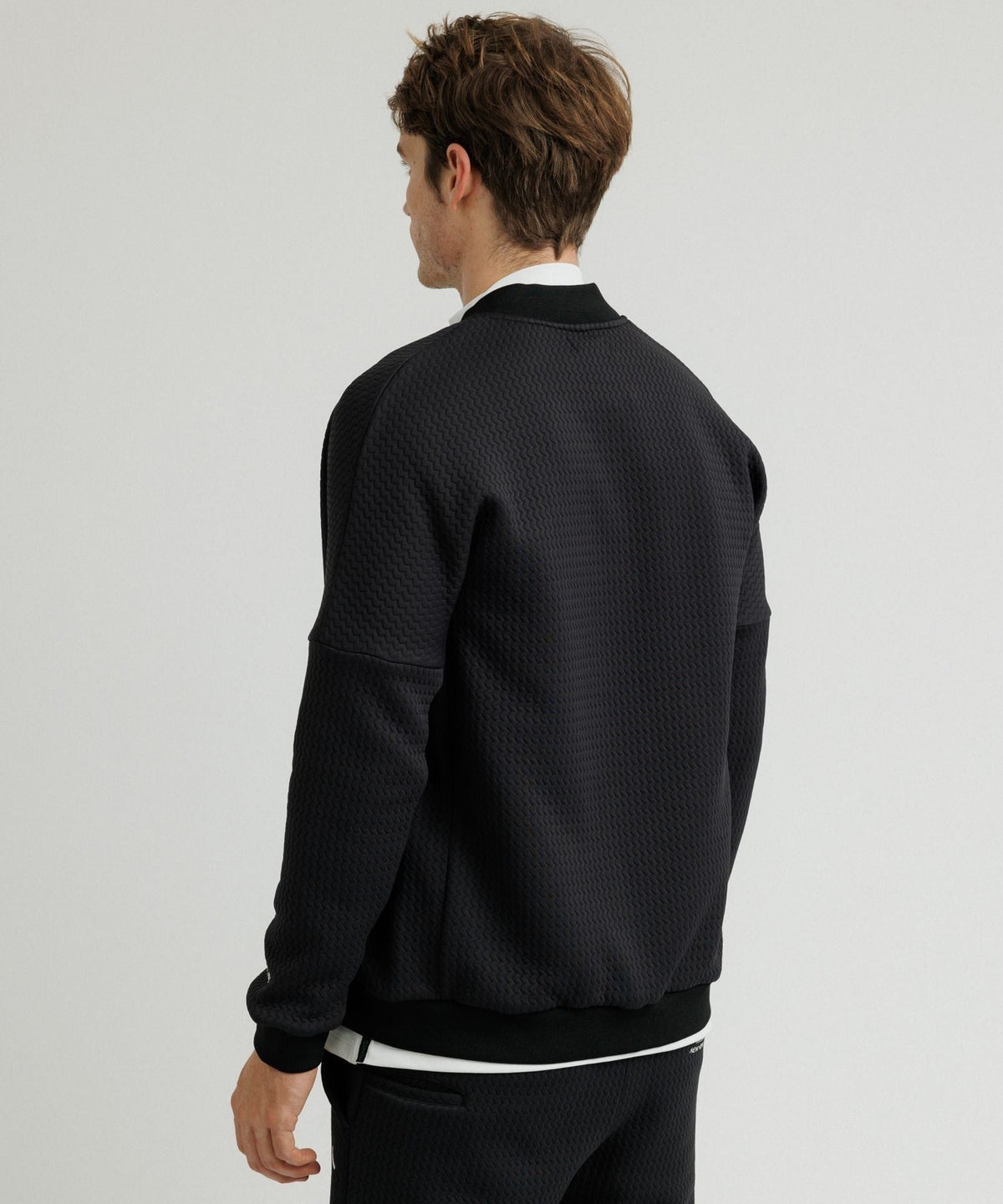 Quilt Jacquard Full Zip Jacket