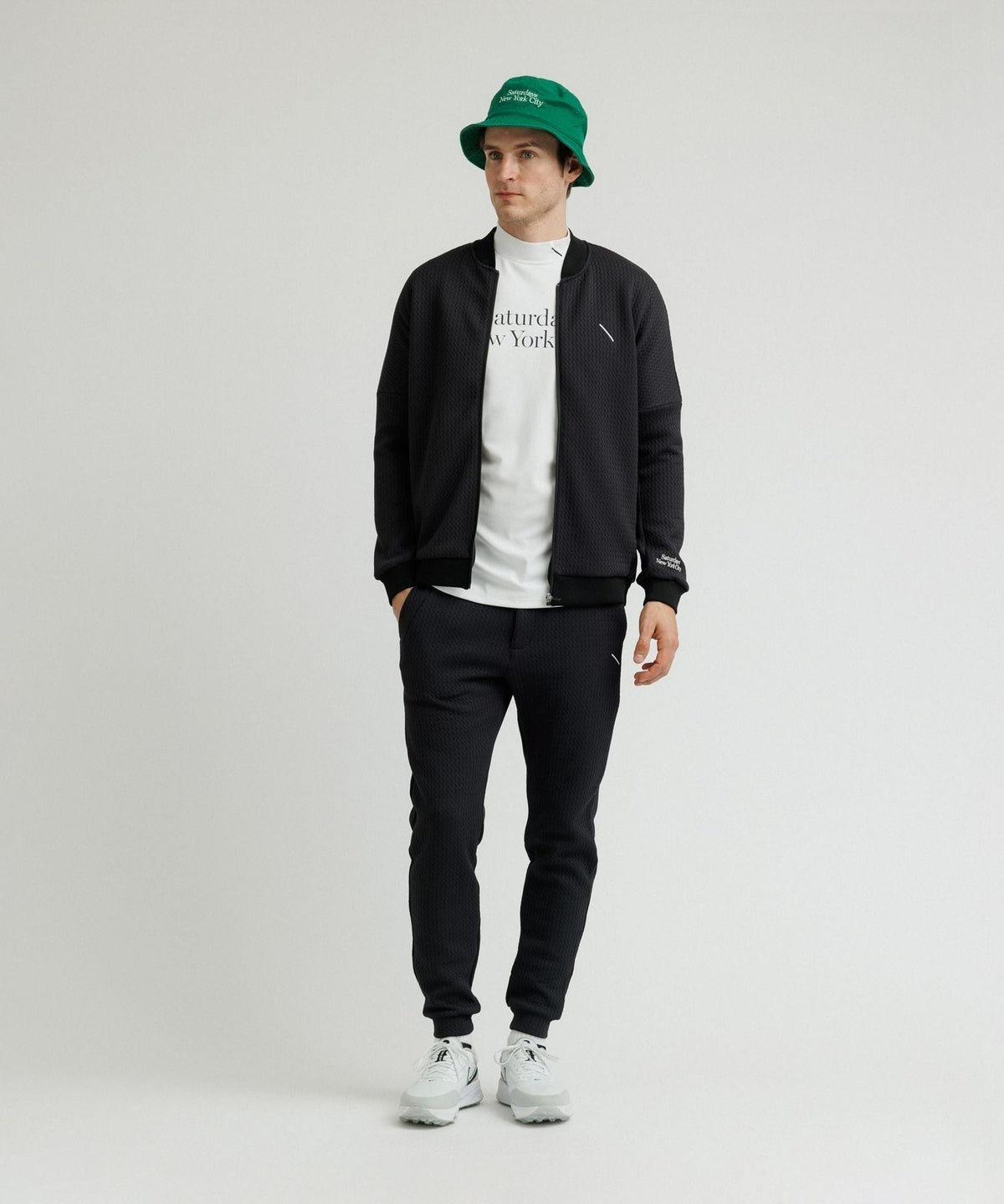 Quilt Jacquard Full Zip Jacket