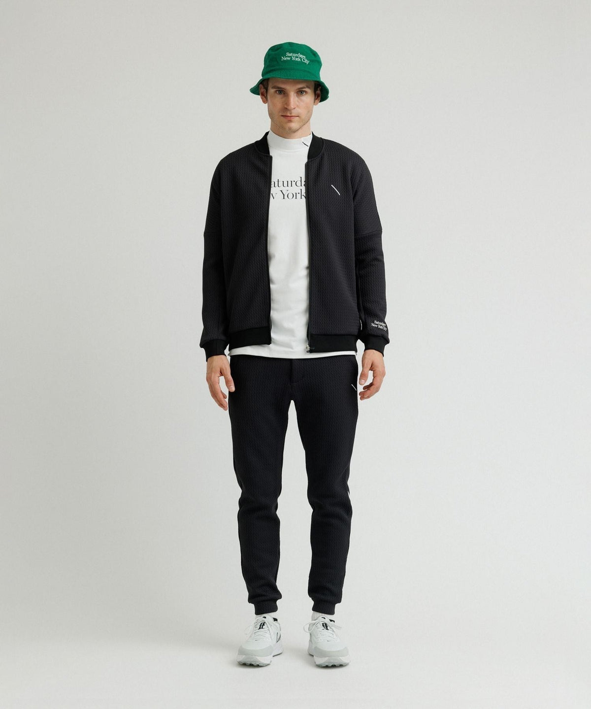 Quilt Jacquard Full Zip Jacket