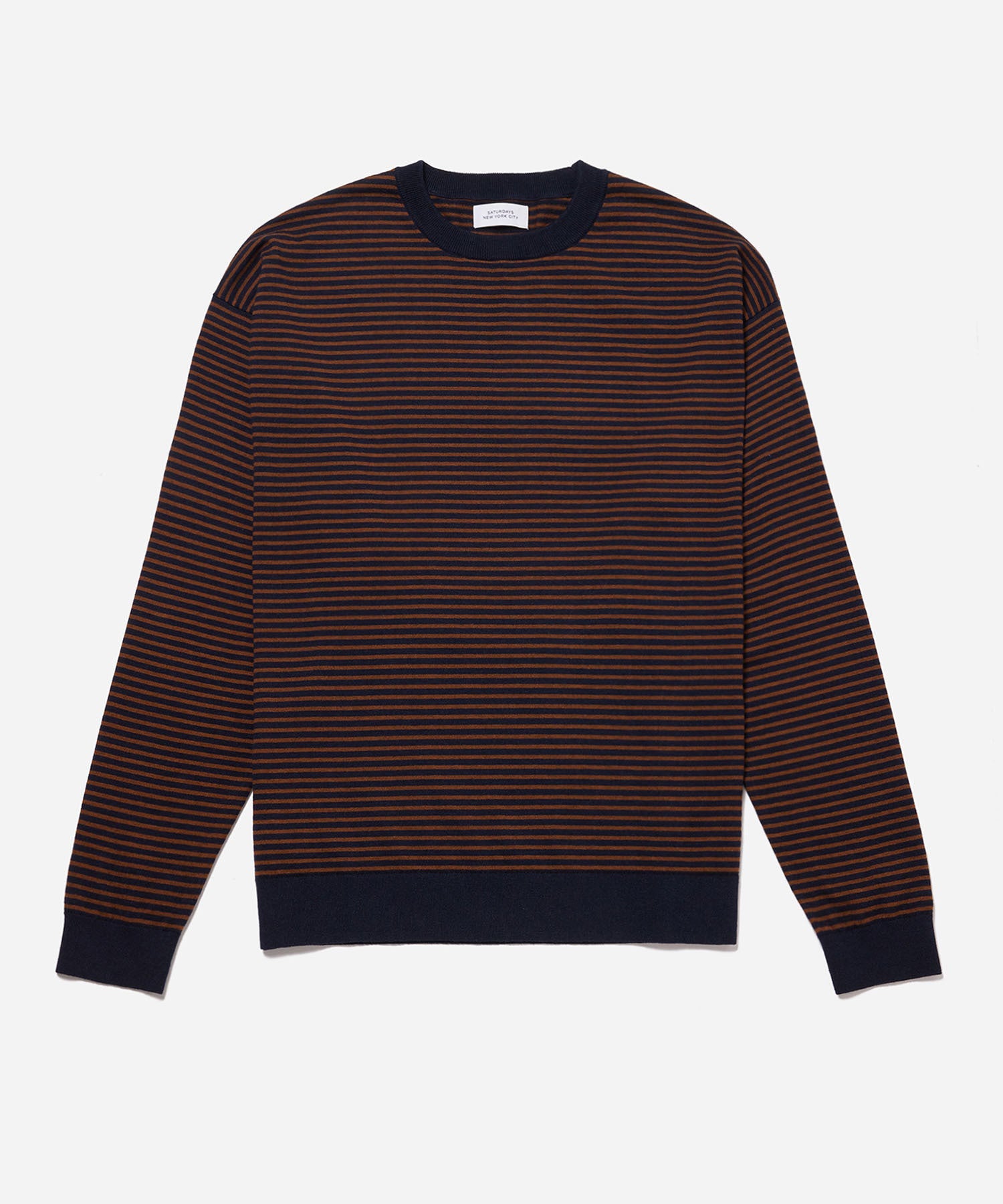 新品】yokeSTILL BORDER CREWNECKブラウン3-