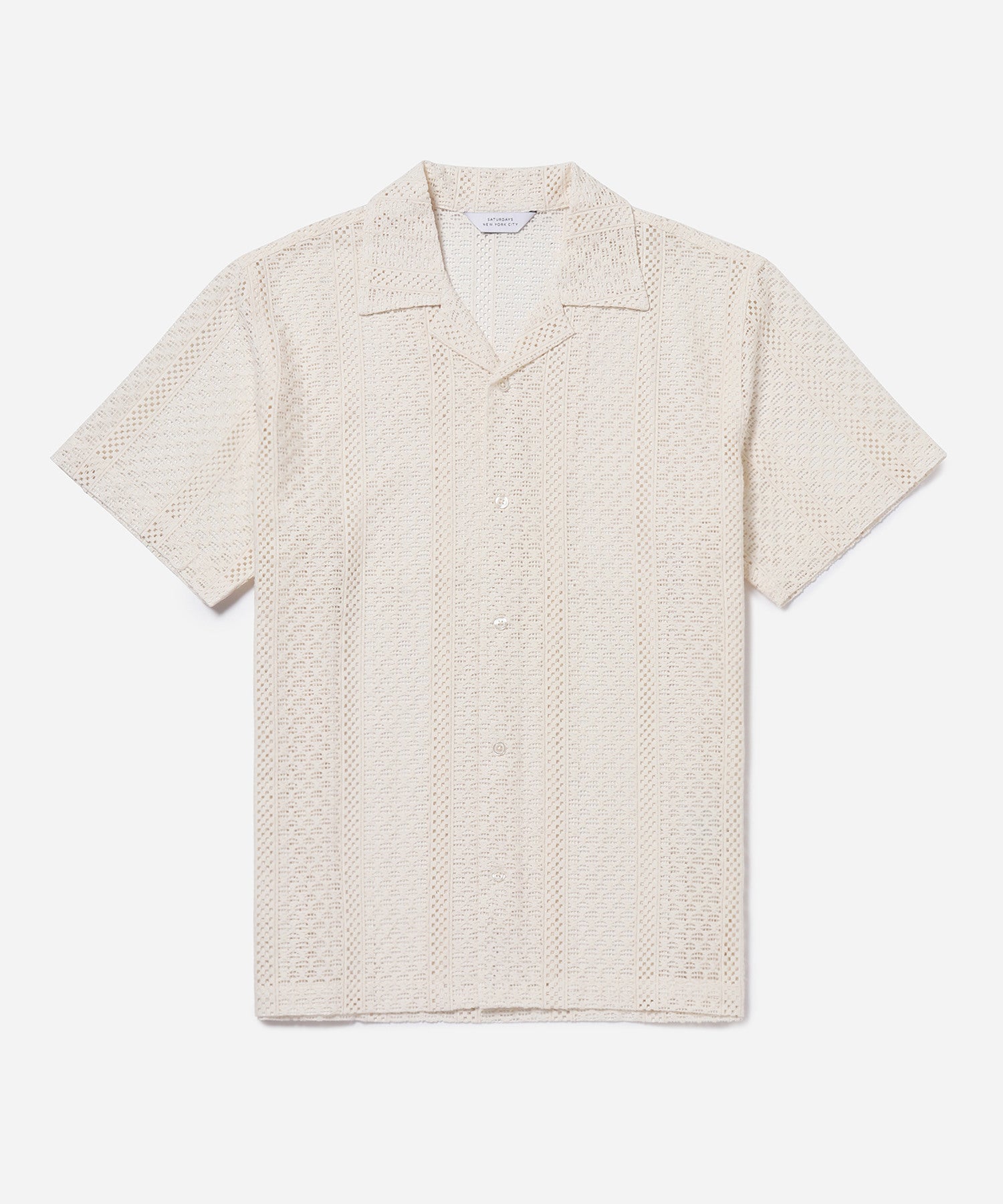 【美品】saturdays nyc 半袖シャツ　レースシャツ Canty Cotton Lace Ss Shirt | Saturdays NYC Japan
