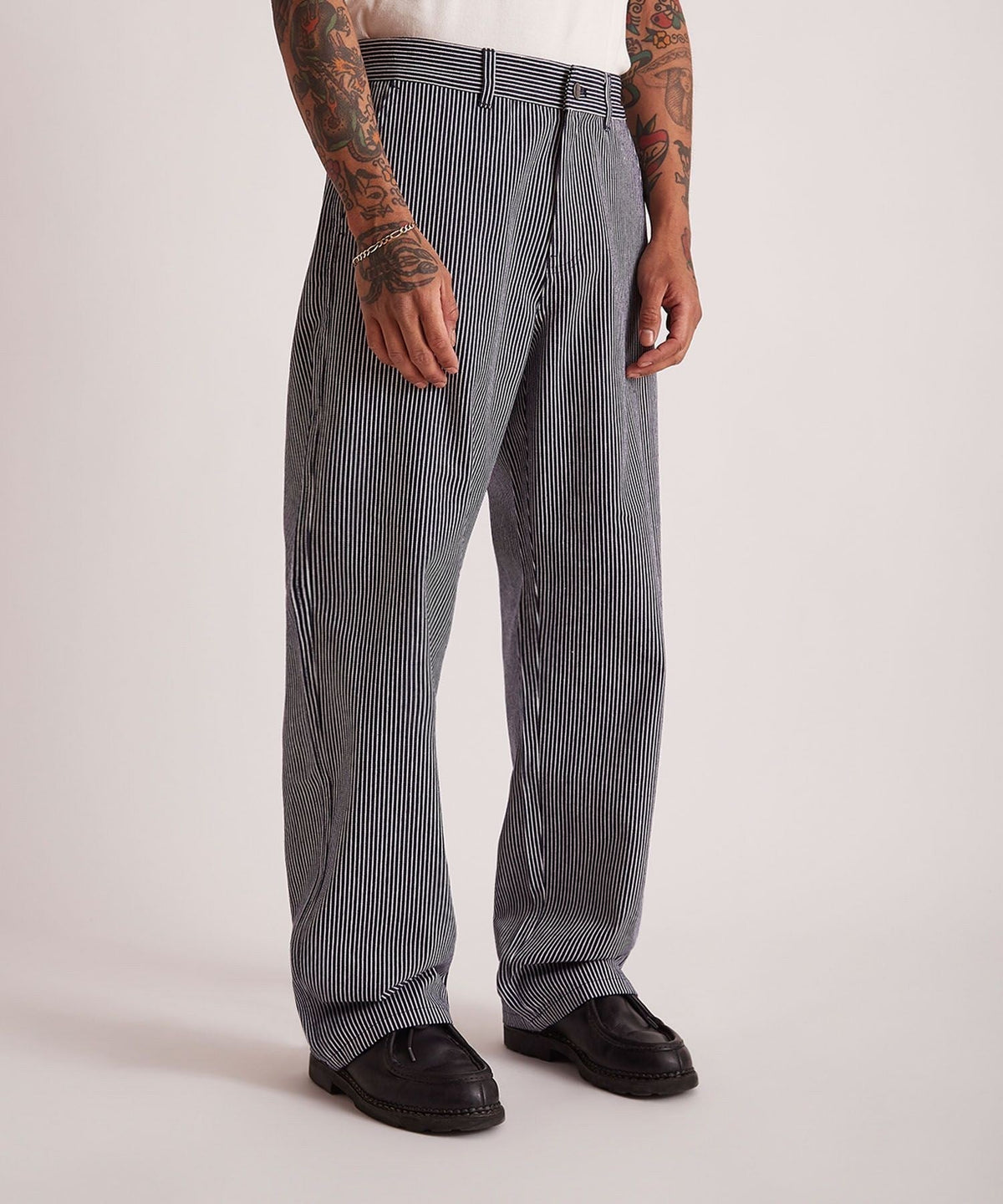 GEORGE STRIPE COTTON TWILL  PANT