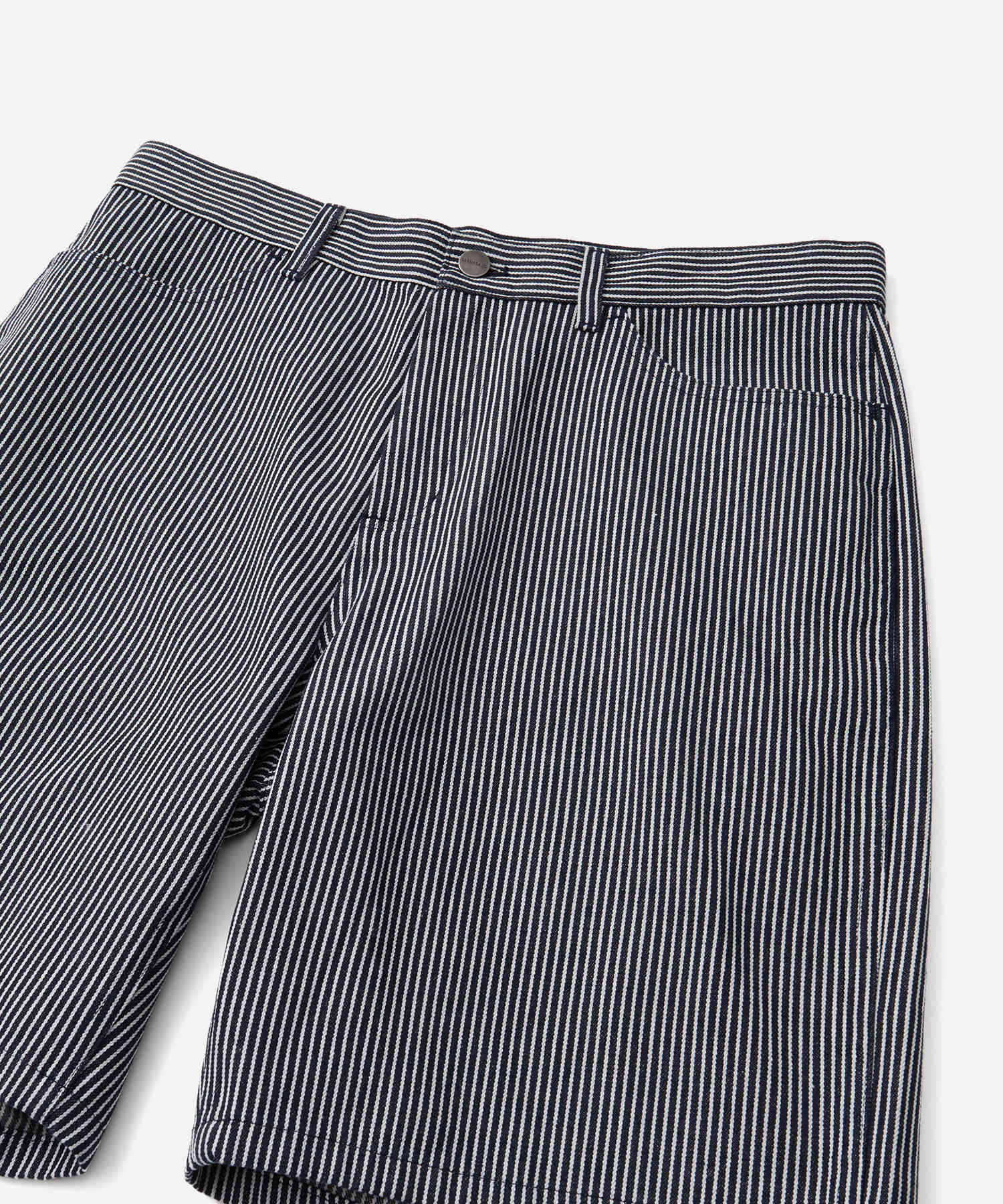 Striped Cotton Twill Carpenter Short