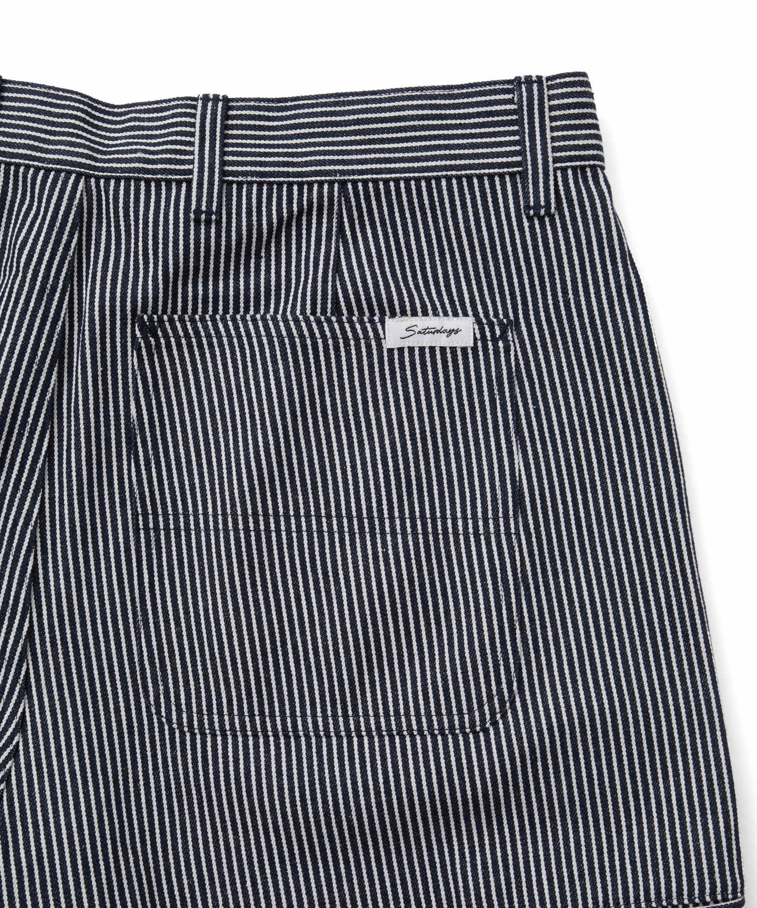 Striped Cotton Twill Carpenter Short