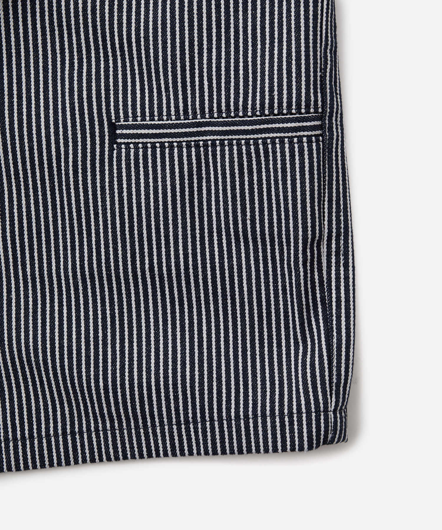 Striped Cotton Twill Carpenter Short