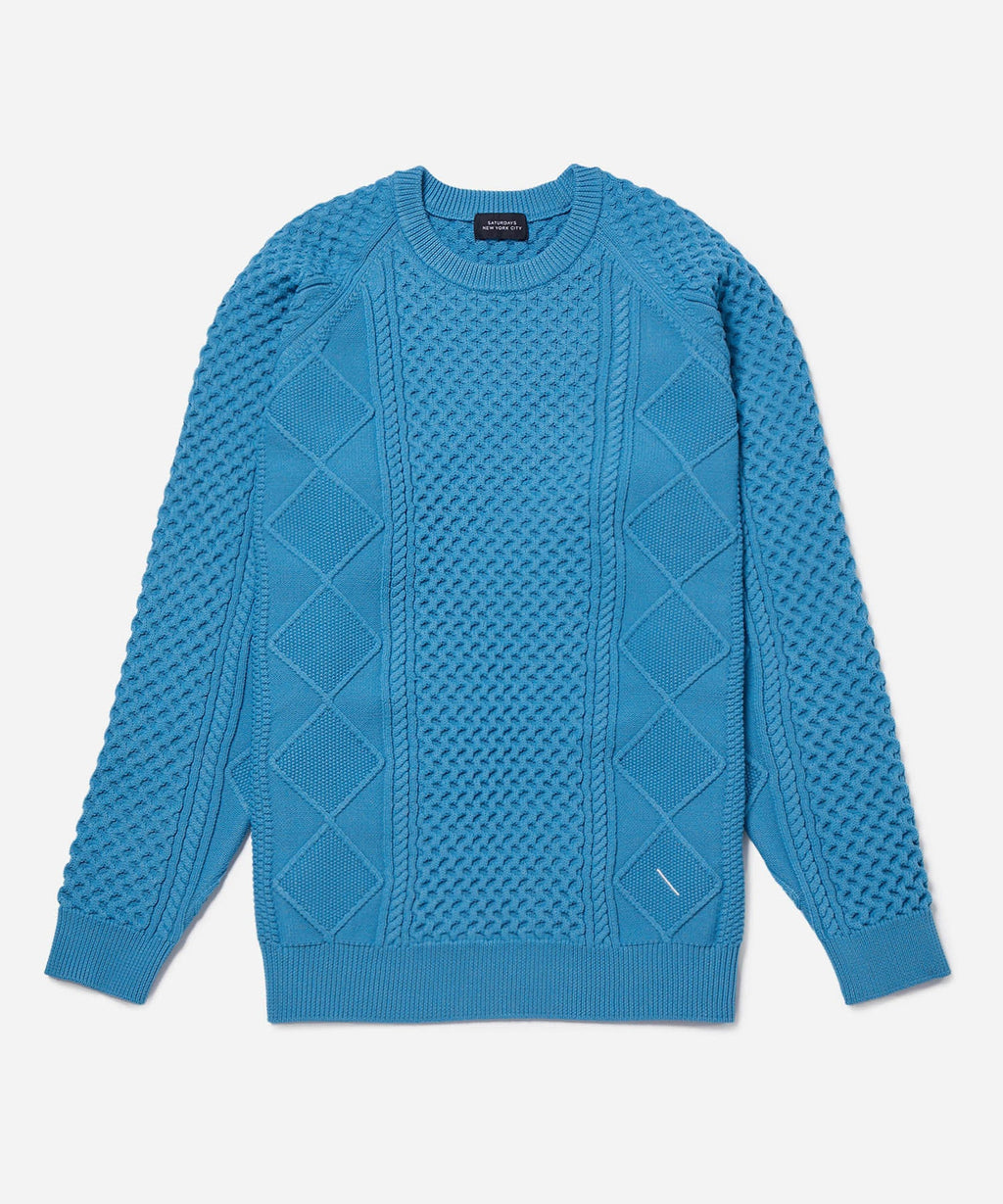 Saturdays Golf Polo Cable Knit ブラック Saturdays Golf Polo Cable Knit ブラック