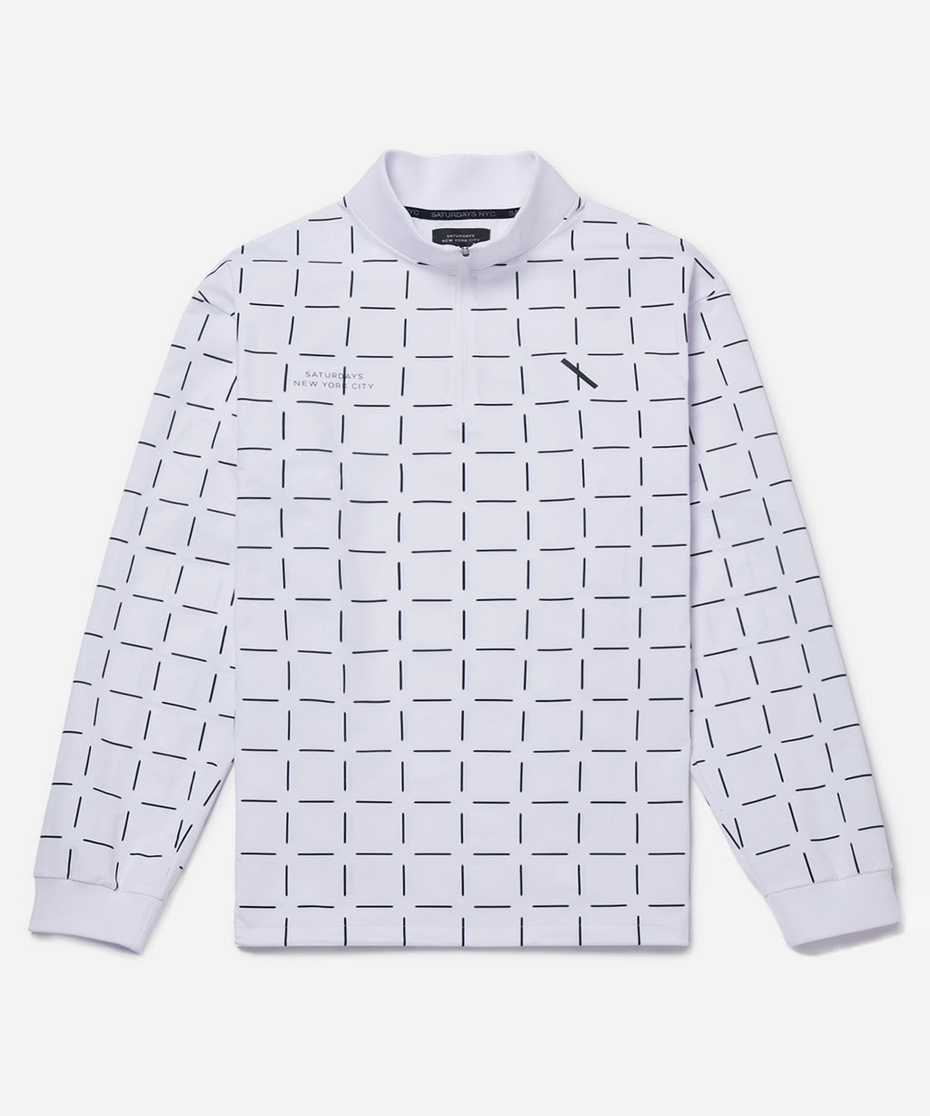 Block Pattern LS Half Zip Shirt | Saturdays NYC Japan
