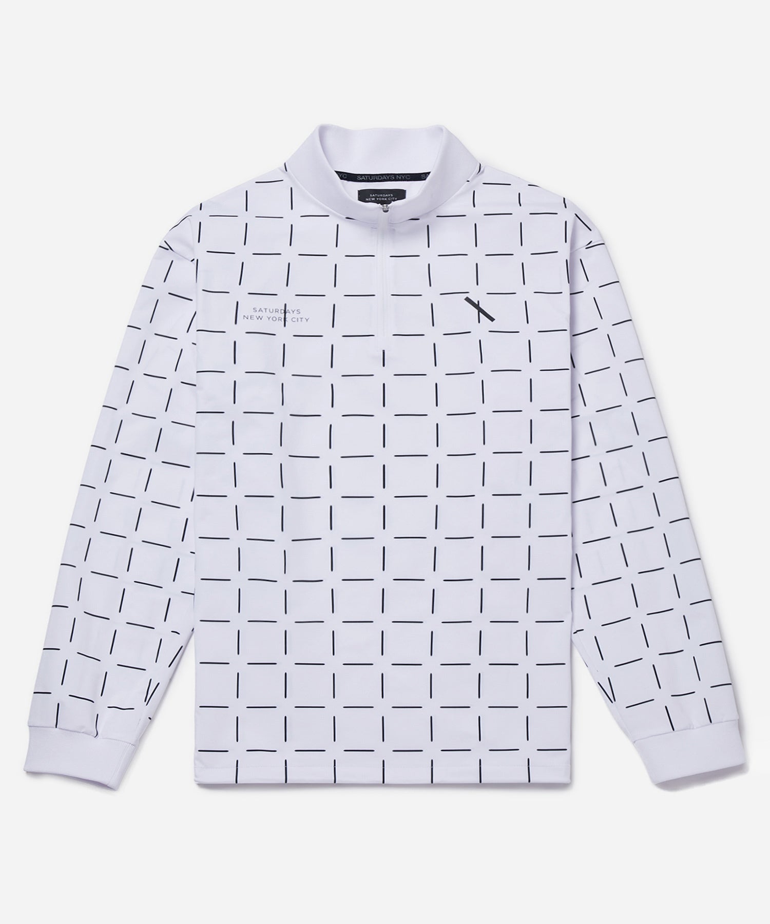 Block Pattern L/S Half Zip Shirt | Saturdays NYC Japan