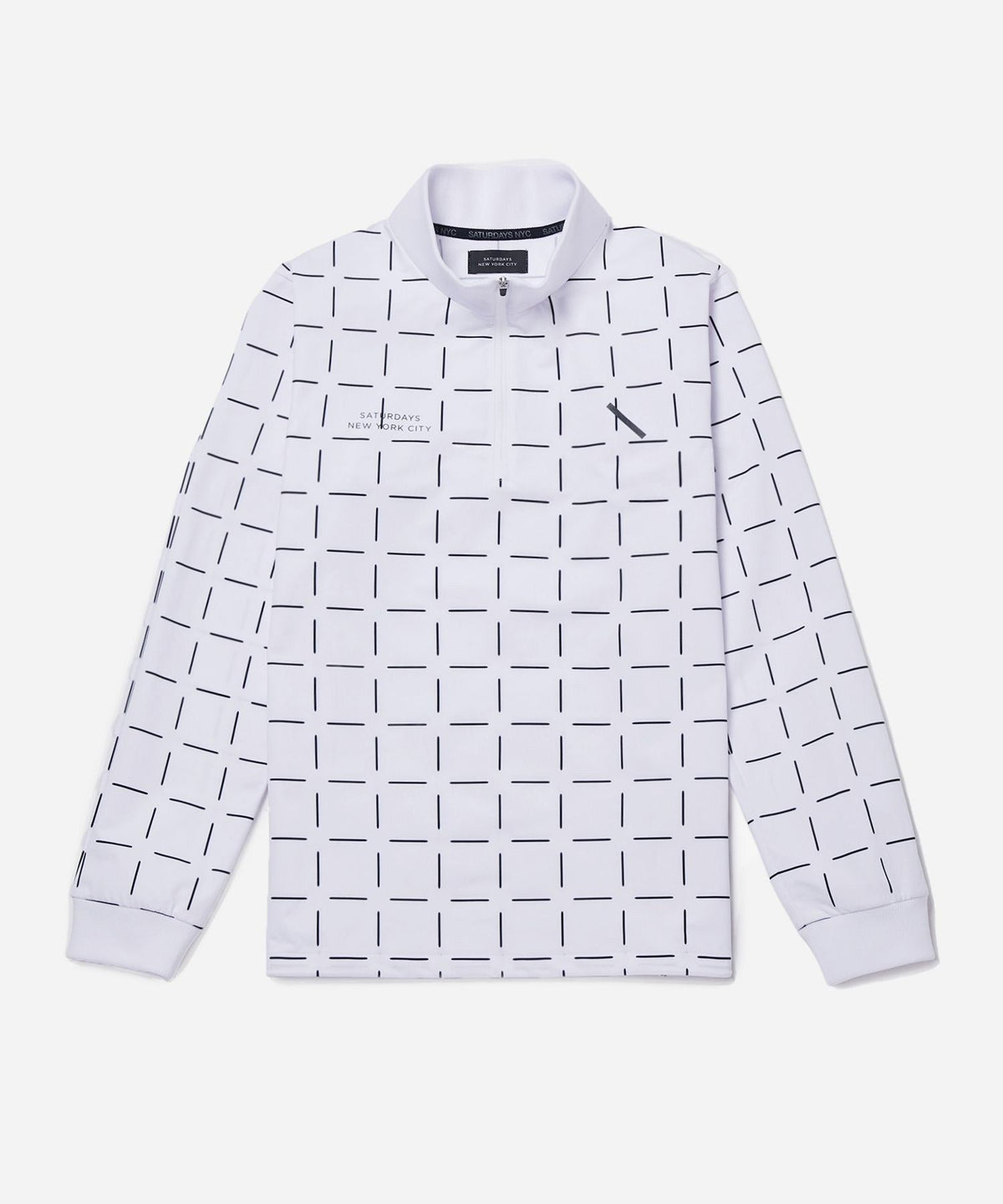 Block Pattern LS Half Zip Shirt | WOMEN