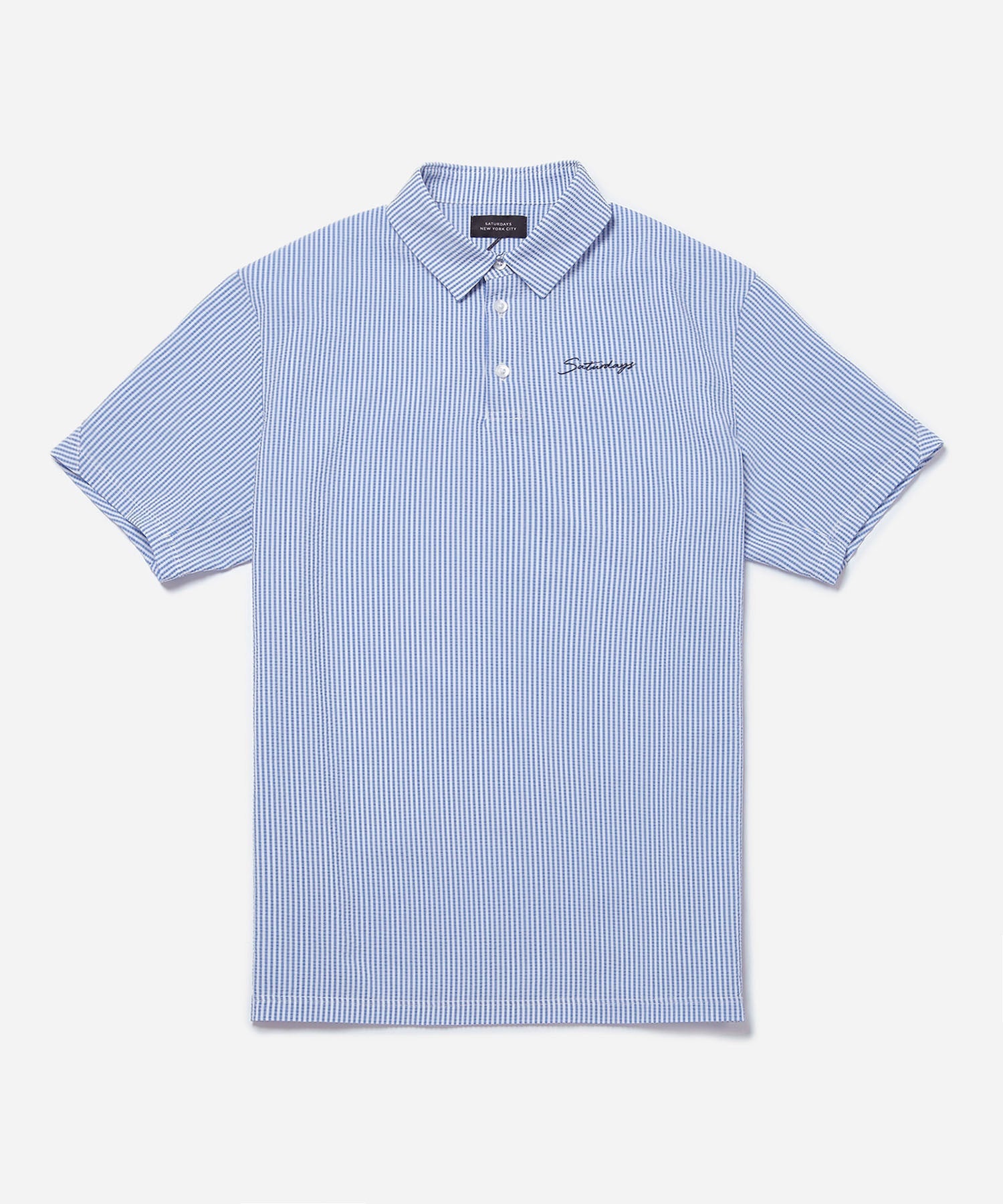 Seersucker Polo Shirt  S/S