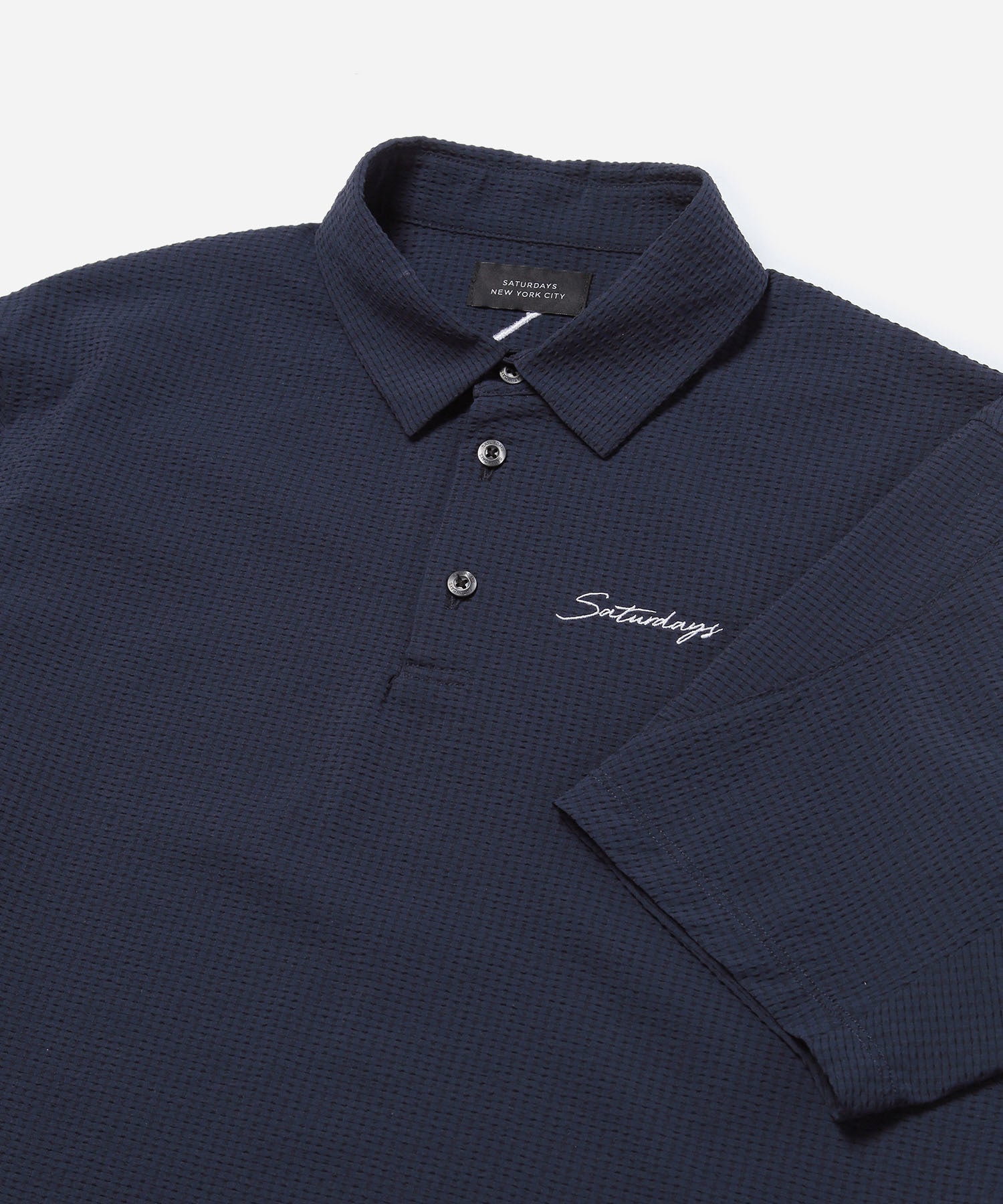 Seersucker Polo Shirt  S/S