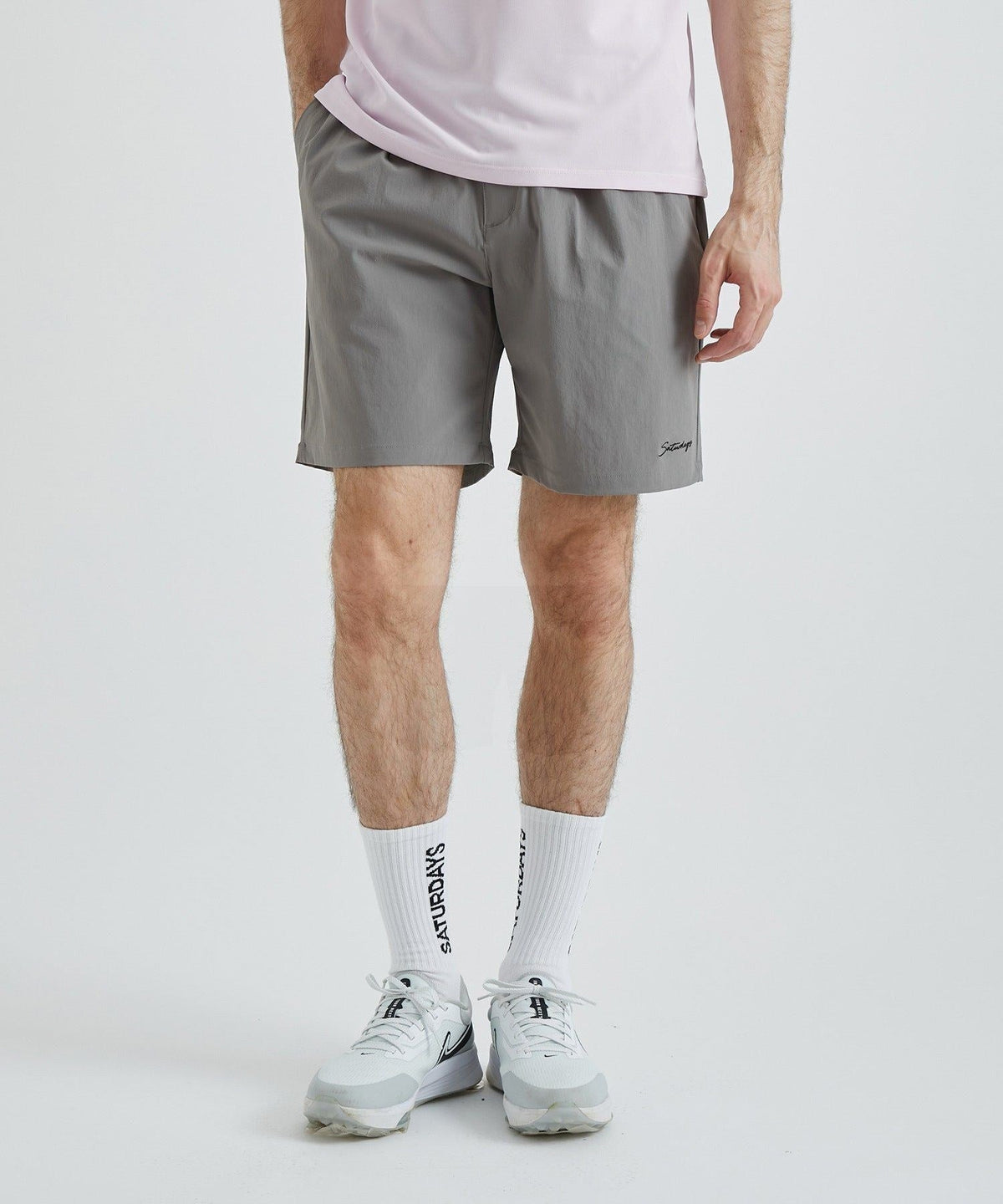 Nylon 4way One Tuck Short Pants