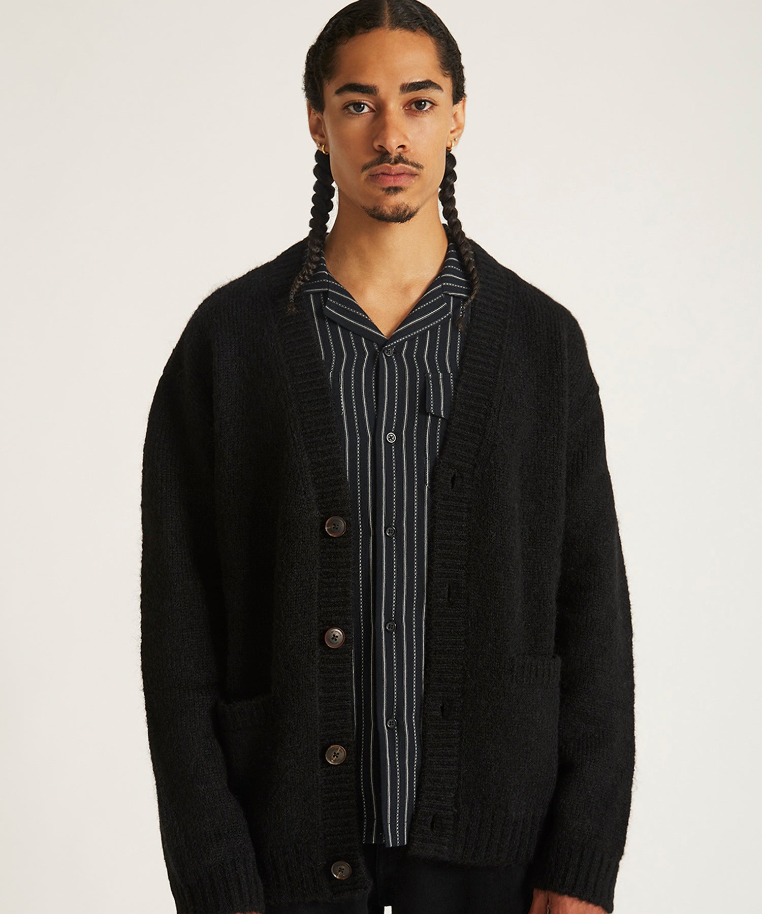 MICHAEL SHAGGY WOOL CARDIGAN