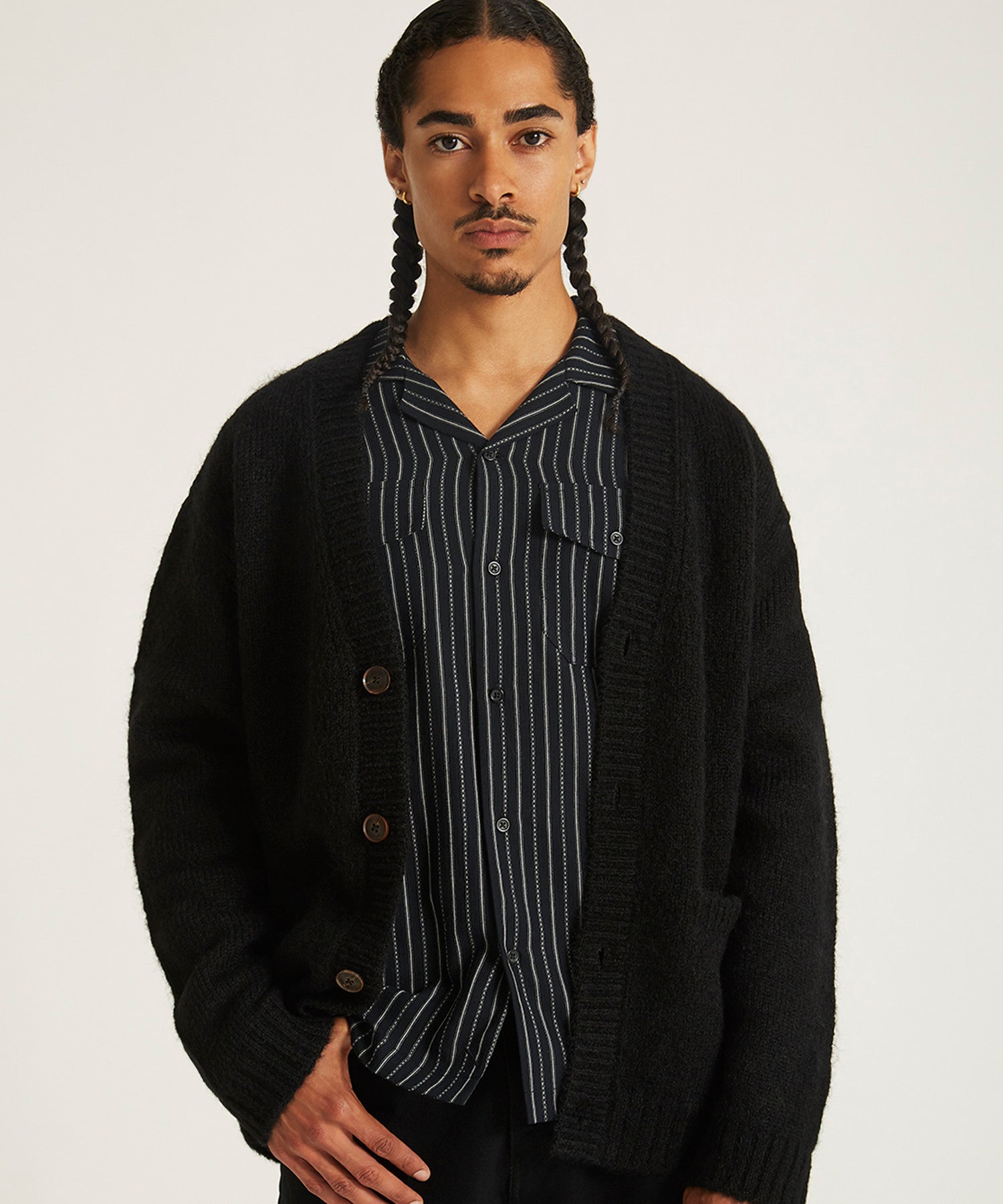 MICHAEL SHAGGY WOOL CARDIGAN
