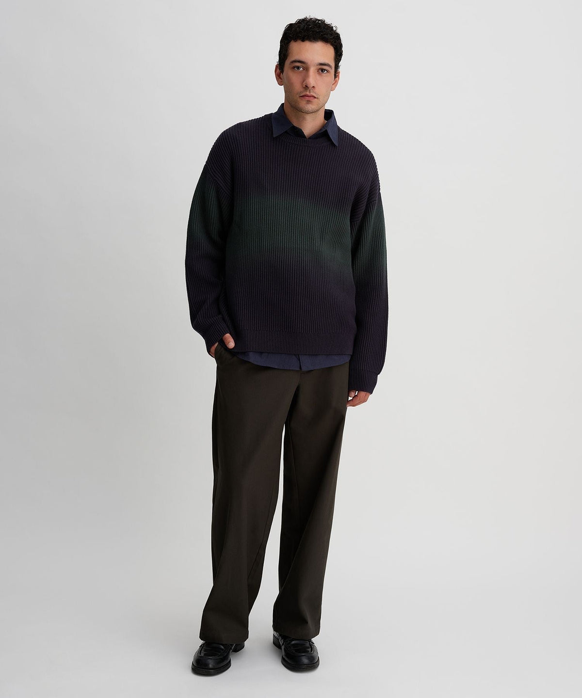 COTTON CASHMERE STEP DYEING KNIT