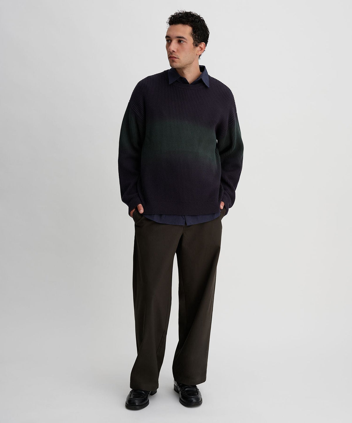 COTTON CASHMERE STEP DYEING KNIT