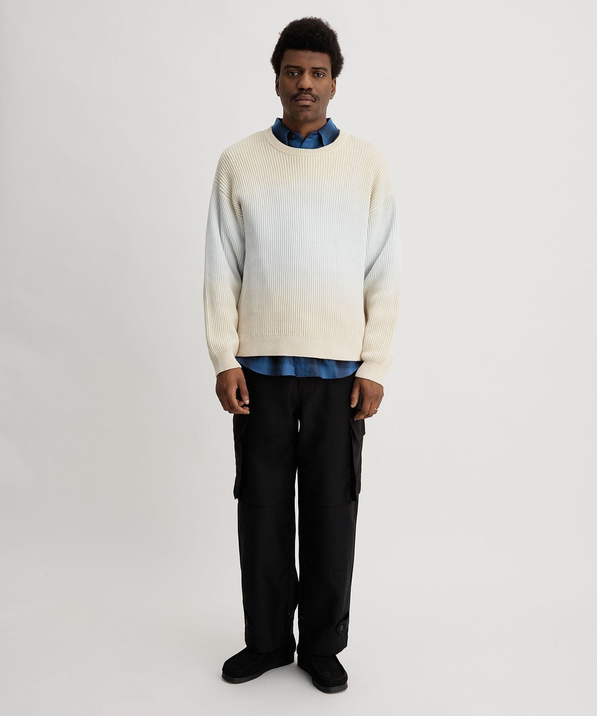 COTTON CASHMERE STEP DYEING KNIT