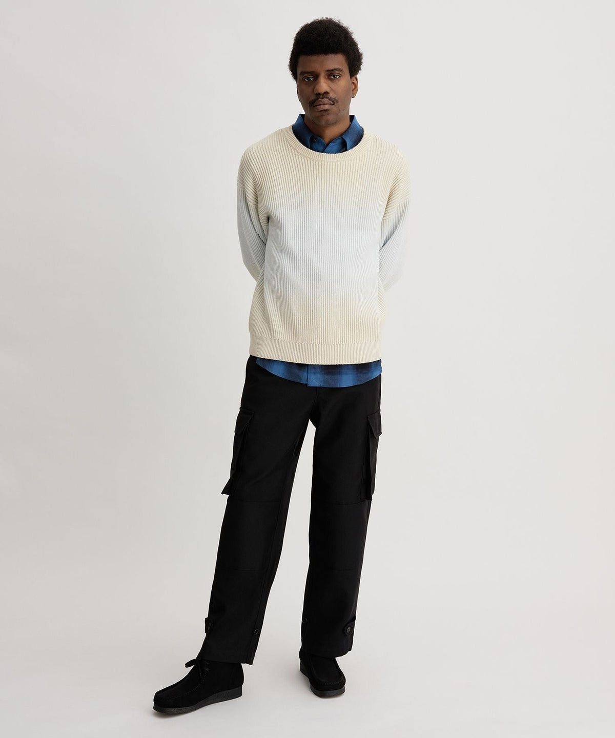COTTON CASHMERE STEP DYEING KNIT