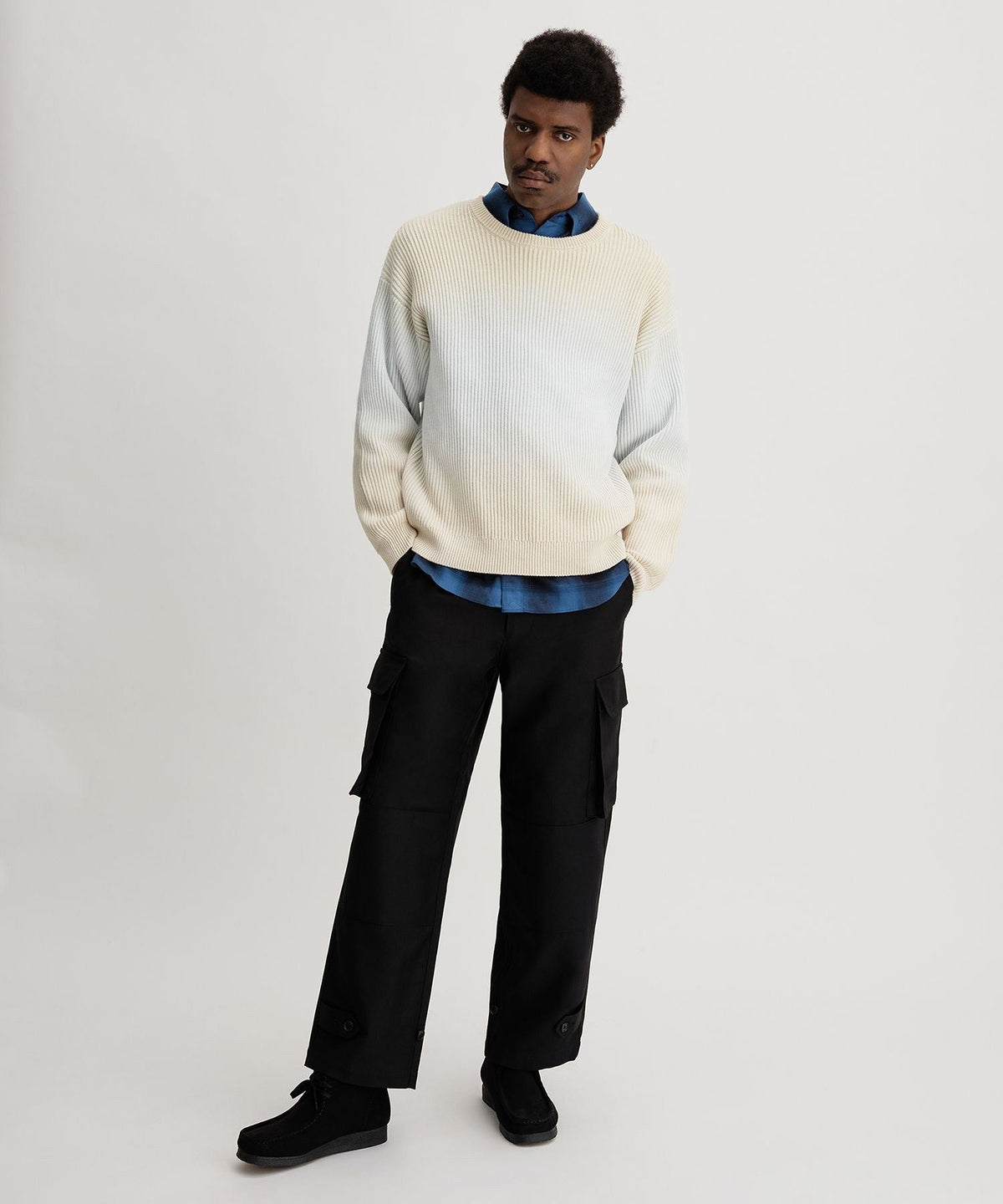 COTTON CASHMERE STEP DYEING KNIT