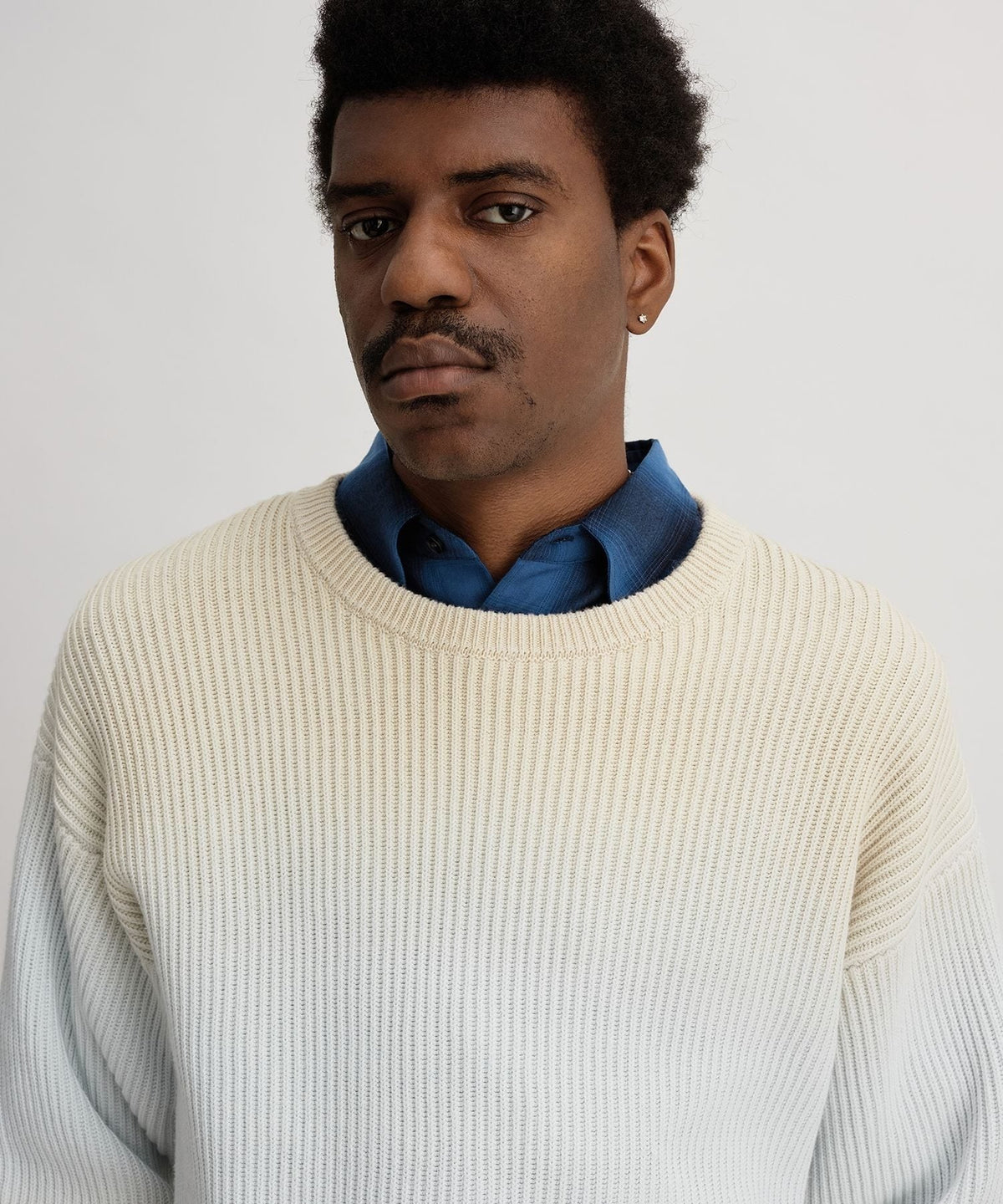 COTTON CASHMERE STEP DYEING KNIT