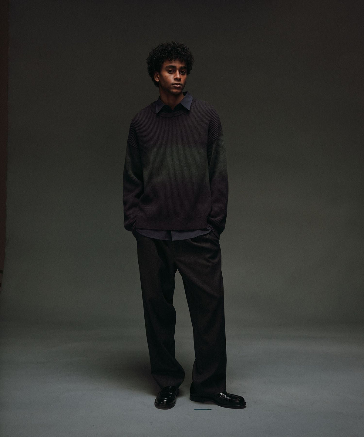 COTTON CASHMERE STEP DYEING KNIT