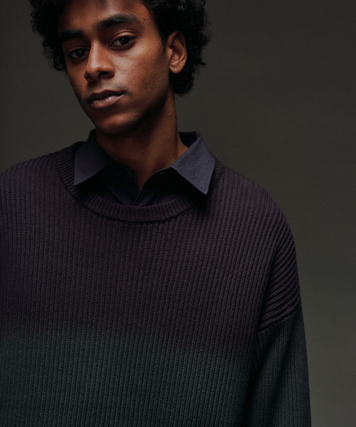 COTTON CASHMERE STEP DYEING KNIT