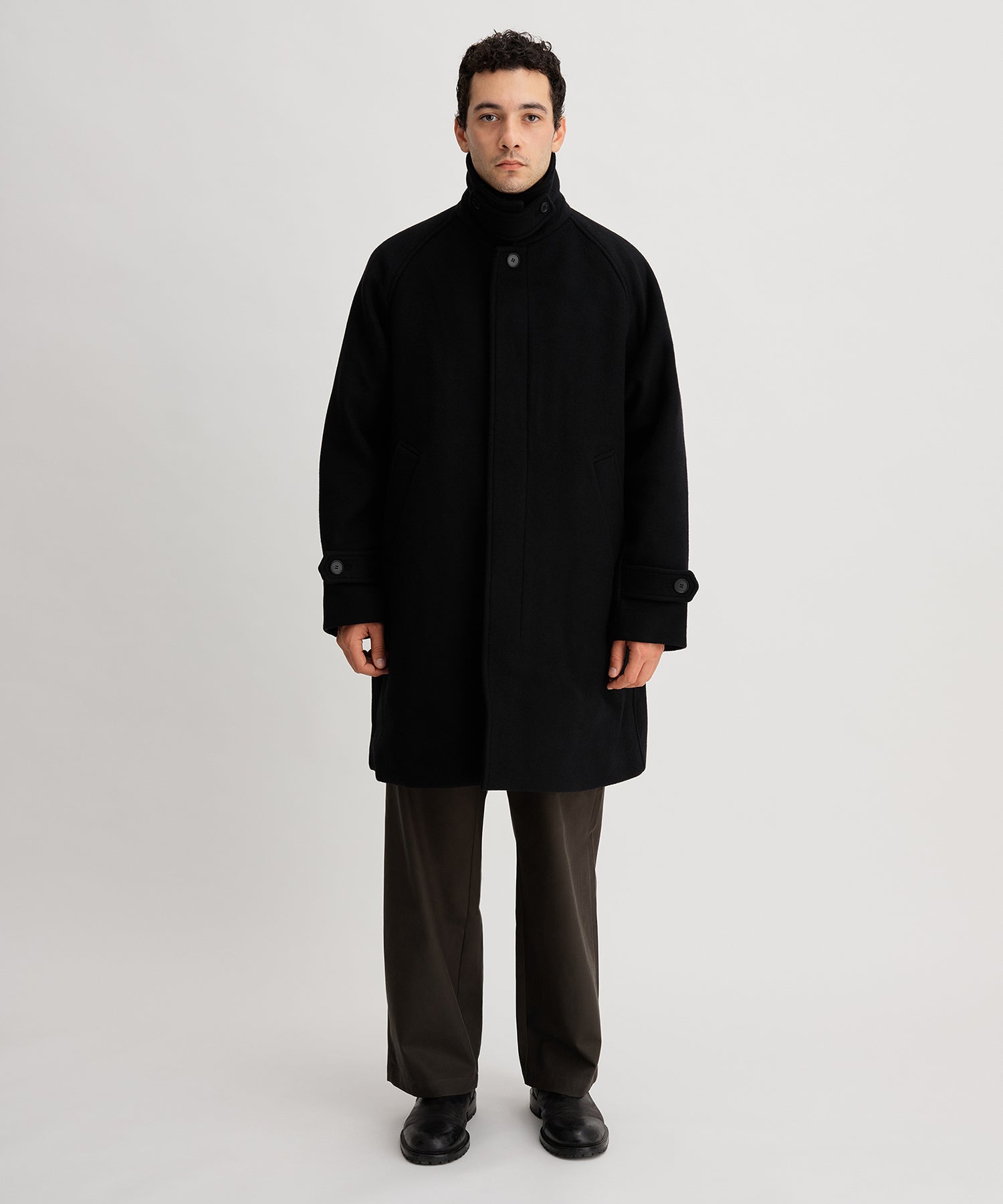 Saturdays New York city ロングコート DOUBLE WEAVE WOOL OVERCOAT | Saturdays NYC Japan