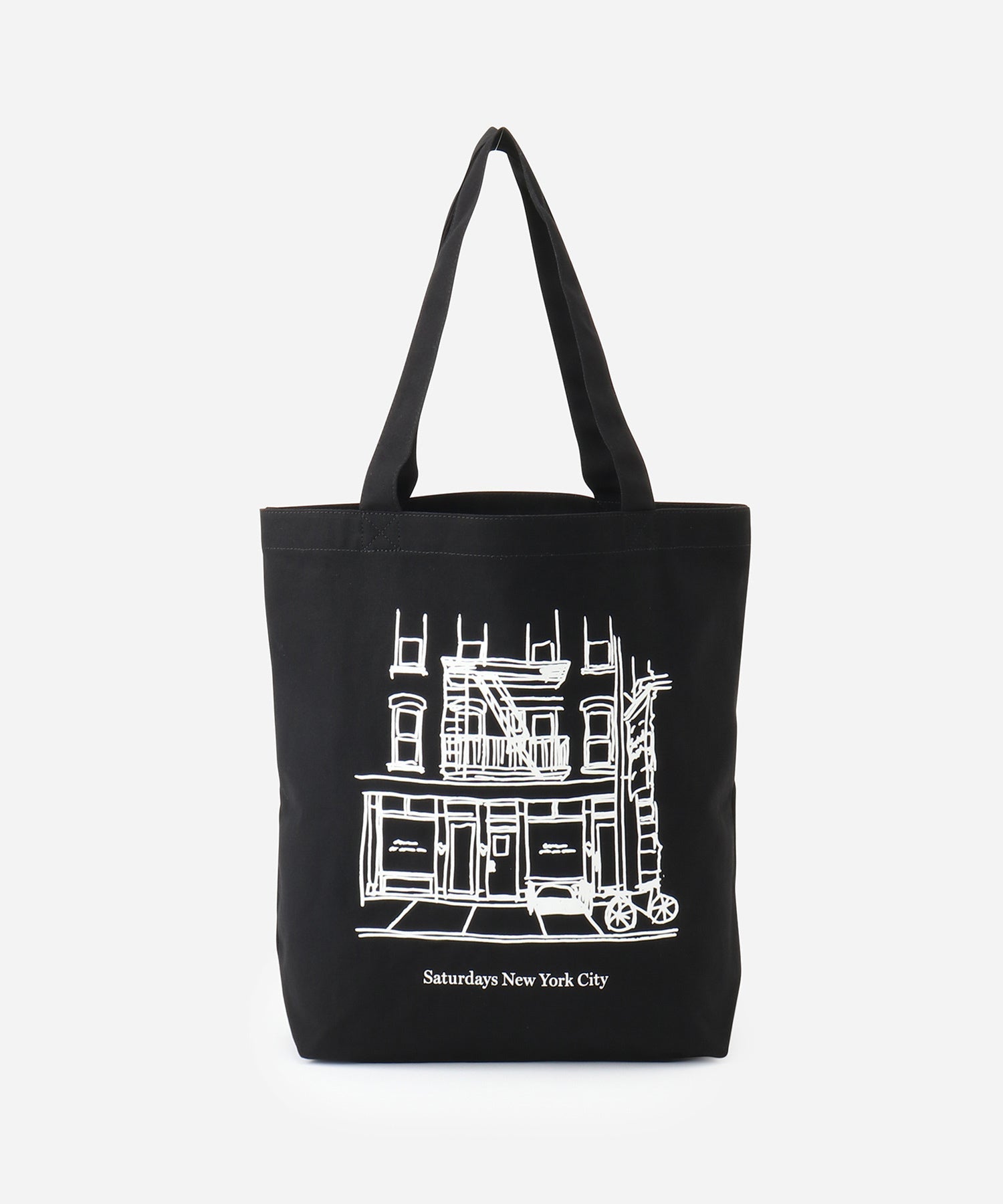 Cafe Sketch Canvas Tote