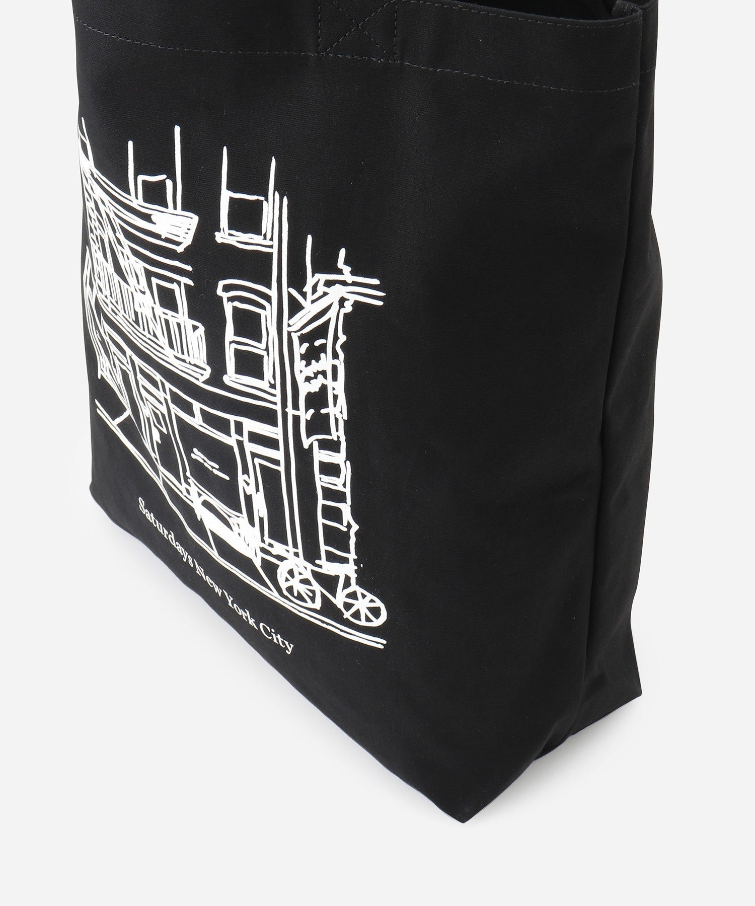 Cafe Sketch Canvas Tote