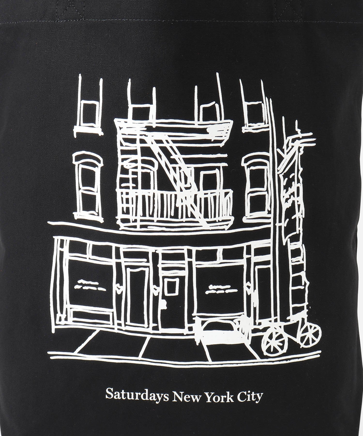 Cafe Sketch Canvas Tote