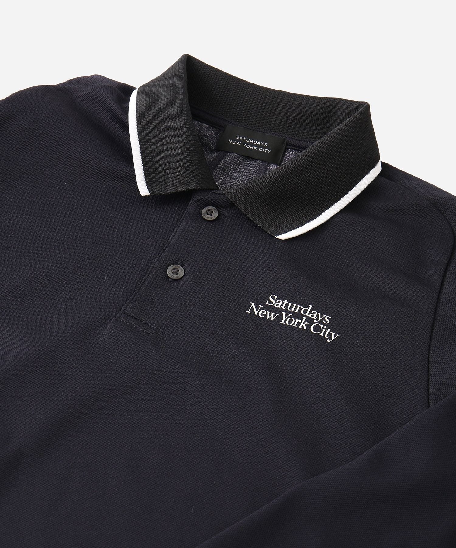 Cupro Pique LS Polo | Saturdays NYC Japan
