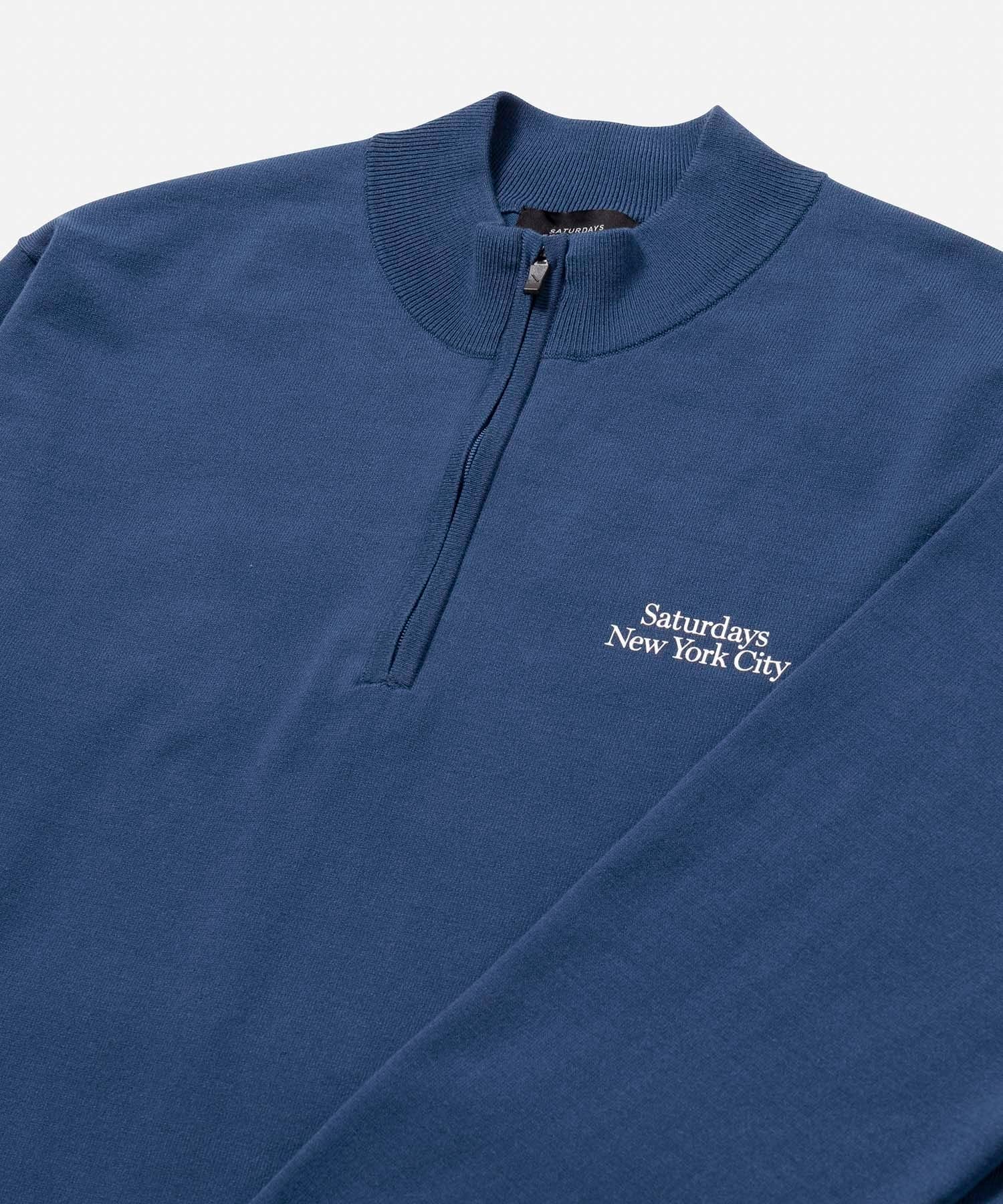 Knitted Half Zip LS Mock | Saturdays NYC Japan
