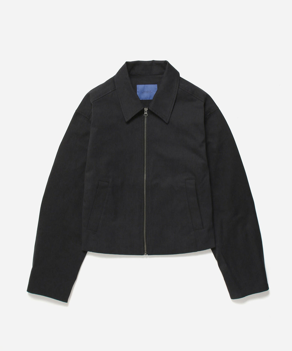 SIIILON Tack airy JKT 黒 ジャケット リボン JIAO SANDED TWILL JACKET | Saturdays NYC Japan
