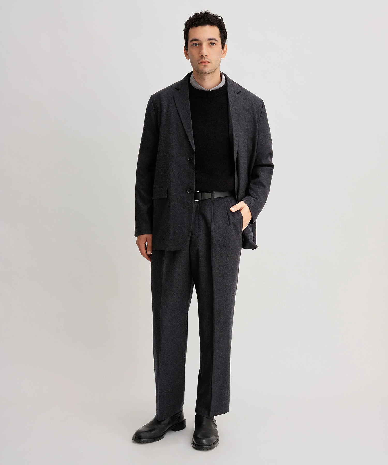 WOOL SAXONY 2TUCK SLACKS | Saturdays NYC Japan