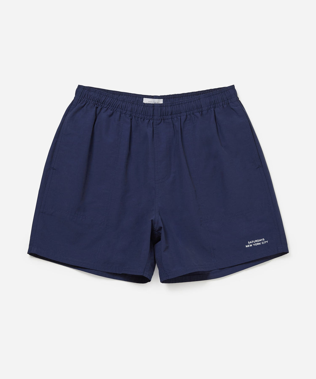 【新品未使用】サタデーズサーフ Talley Swim Short パープル M Saturdays NYC（サタデーズ ニューヨークシティ ）の「Talley