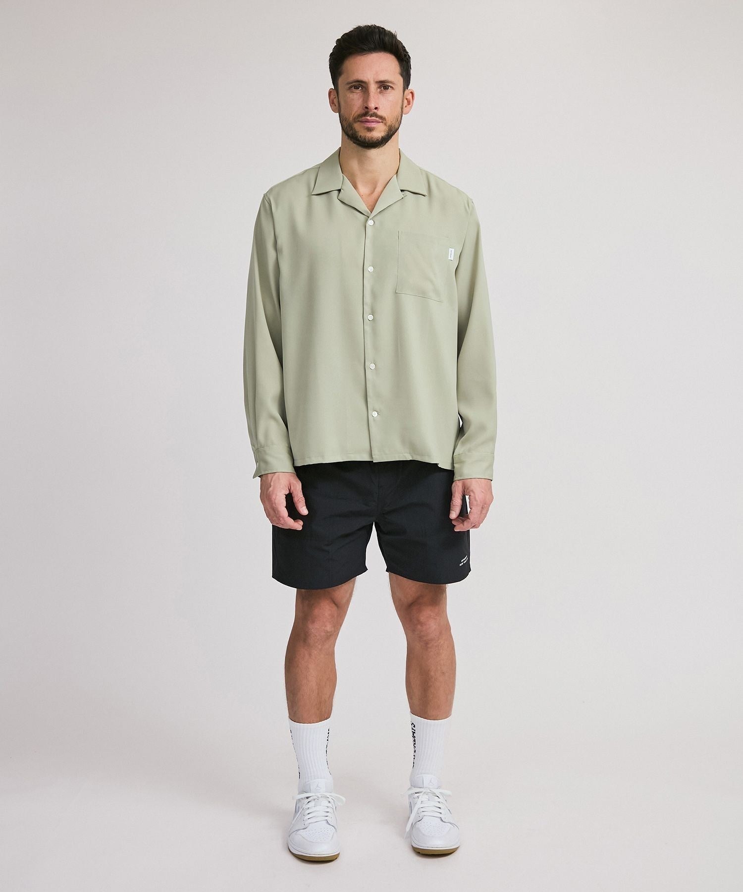 Marco Peach Skin Open Collar LS Shirt