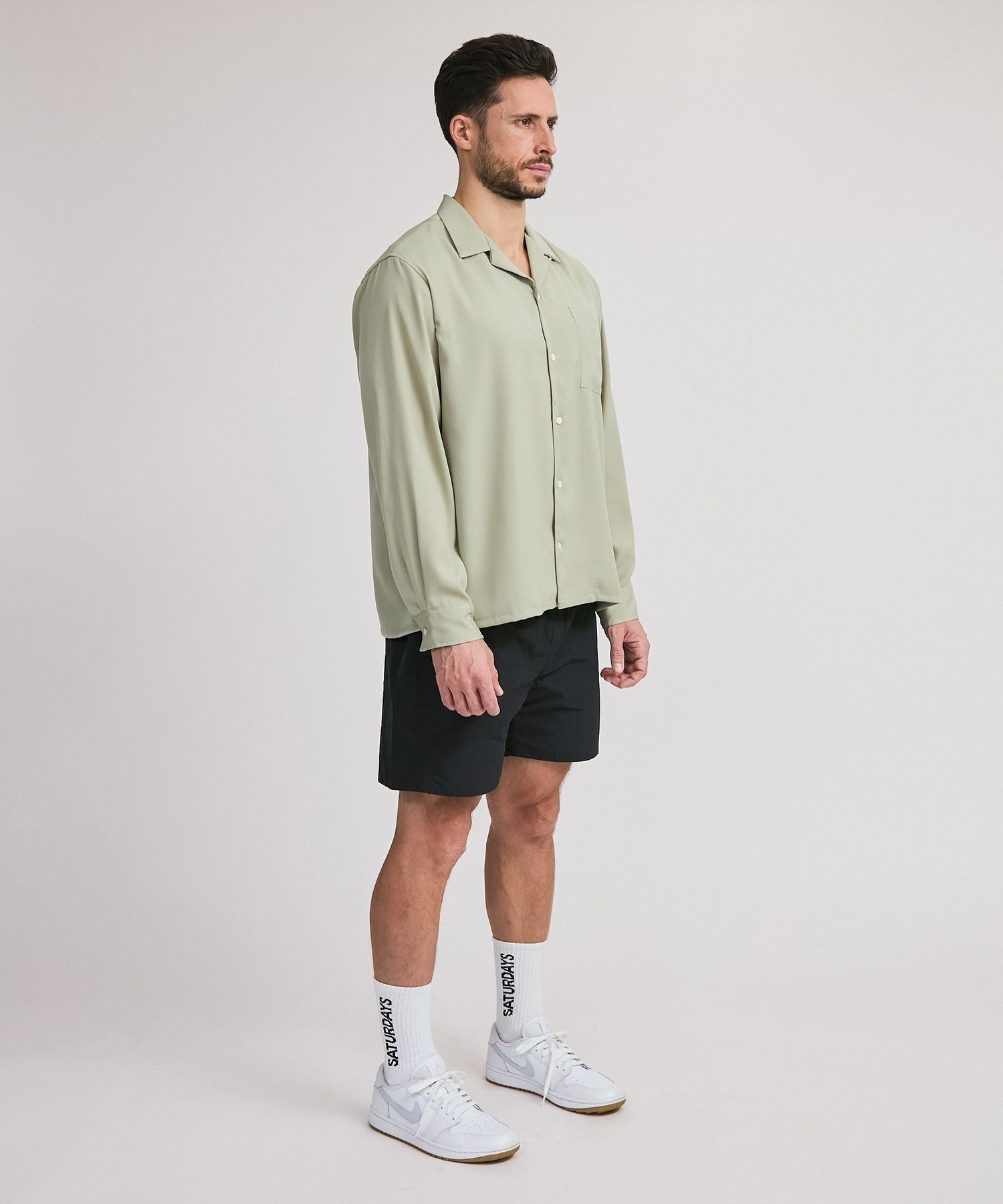 Marco Peach Skin Open Collar LS Shirt